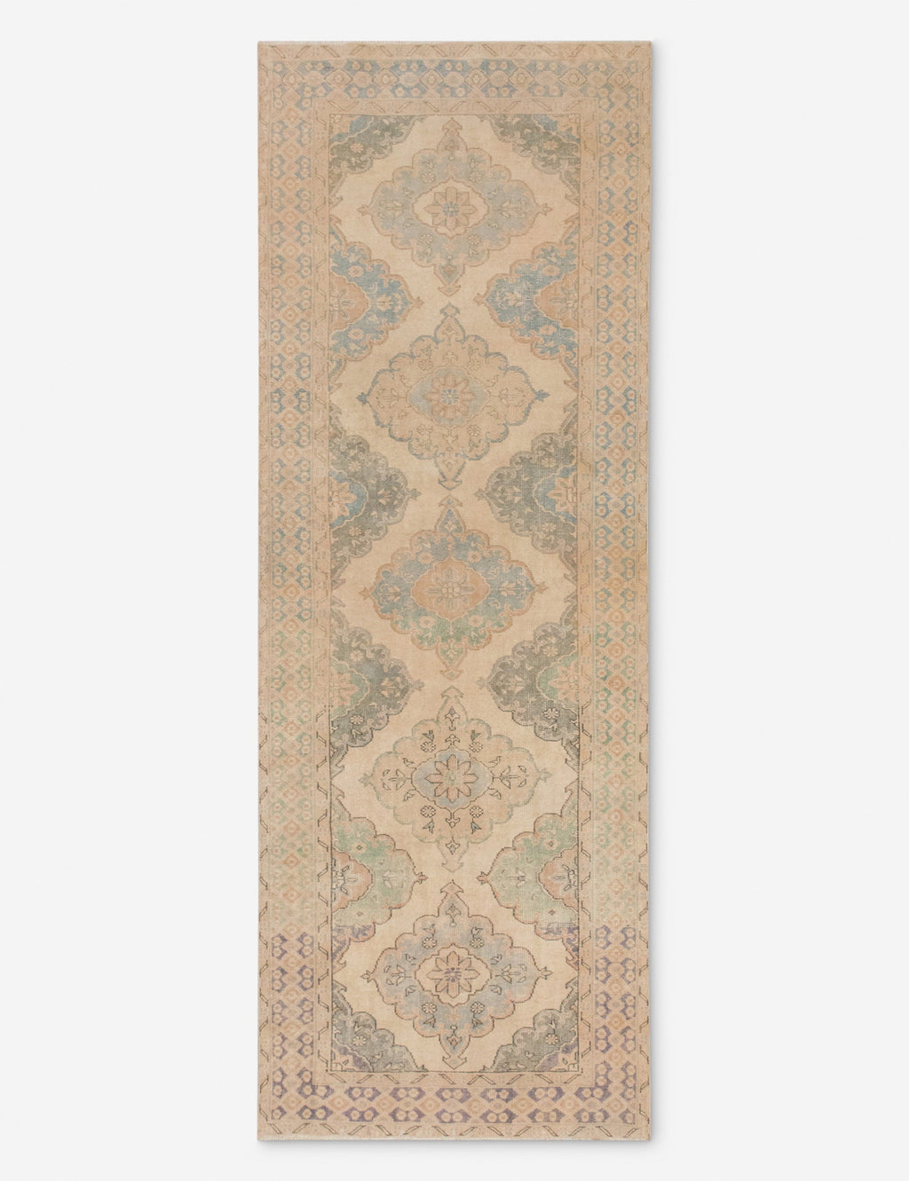 Lulu and Georgia - Vintage Turkish Hand - Knotted Wool Runner Rug No. 295, 4'3" x 12'4"