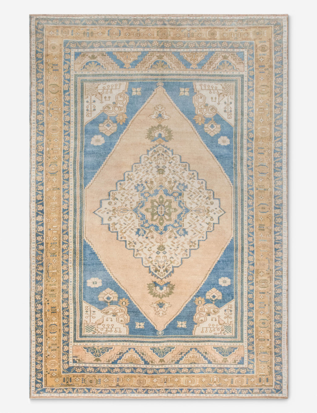 Lulu and Georgia - Vintage Turkish Hand - Knotted Wool Rug No. 536, 5'7" x 8'3"