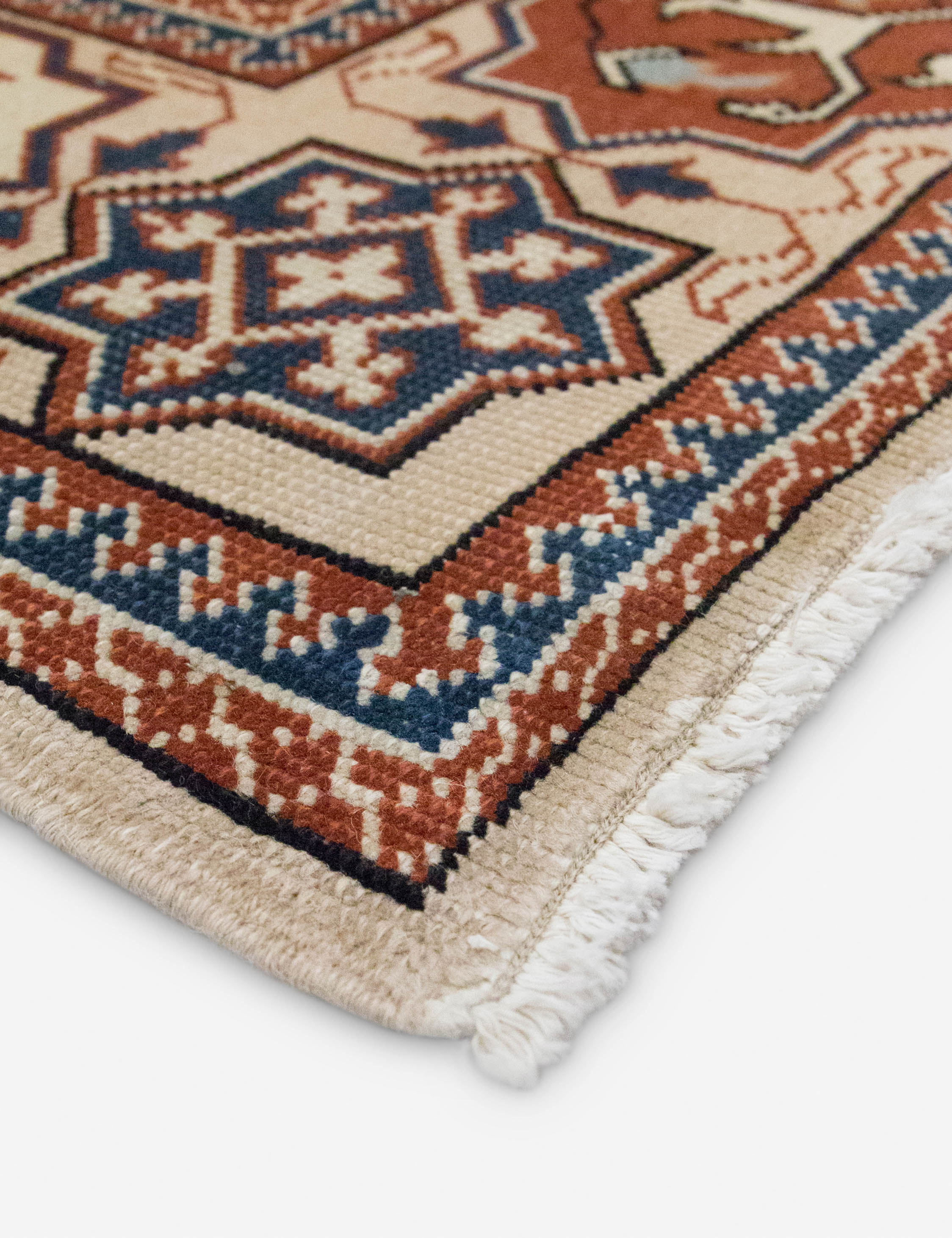 Lulu and Georgia - Vintage Turkish Hand - Knotted Wool Rug No. 537, 6'3" x 9'4"