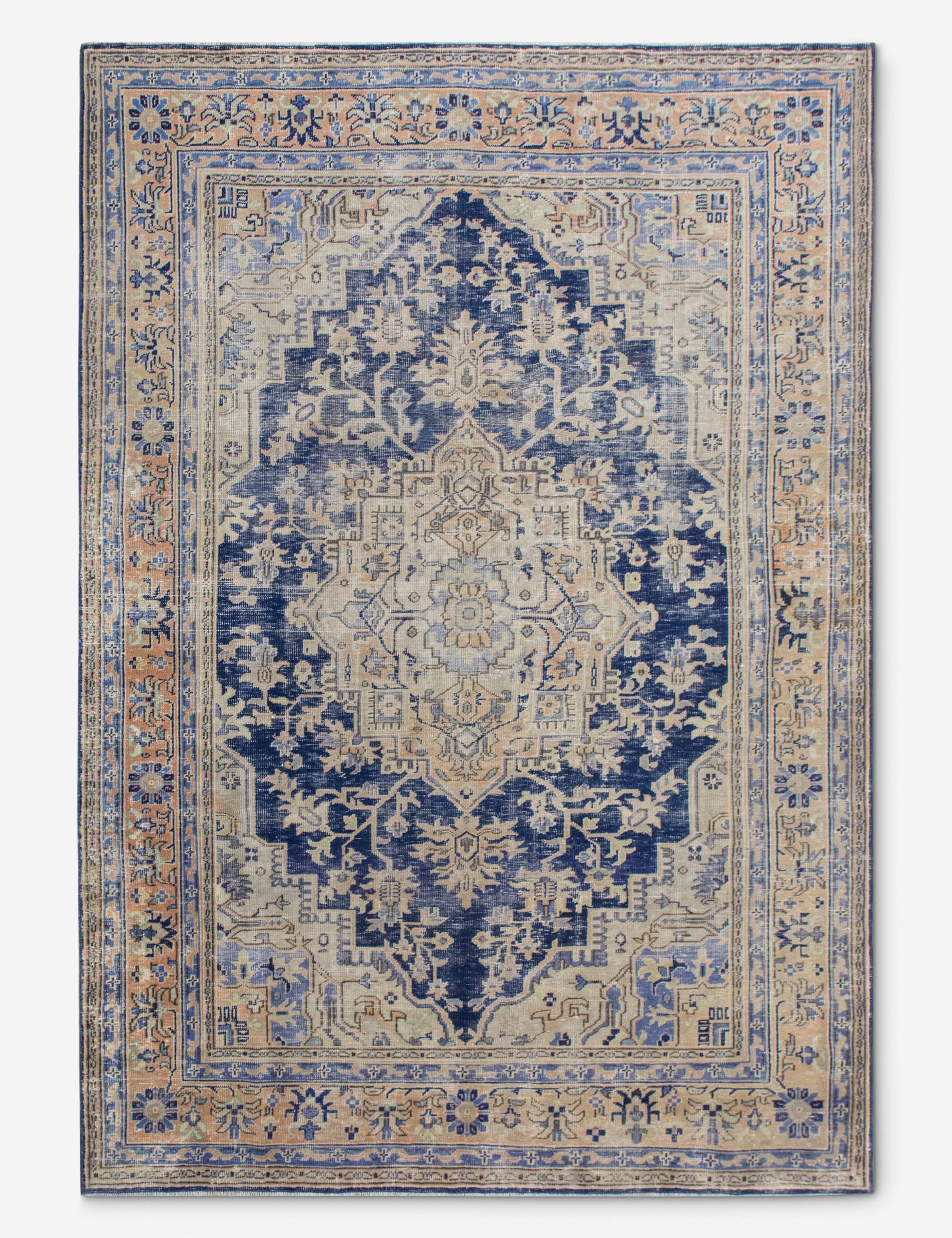 Lulu and Georgia - Vintage Turkish Hand - Knotted Wool Rug No. 538, 6'7" x 9'7"