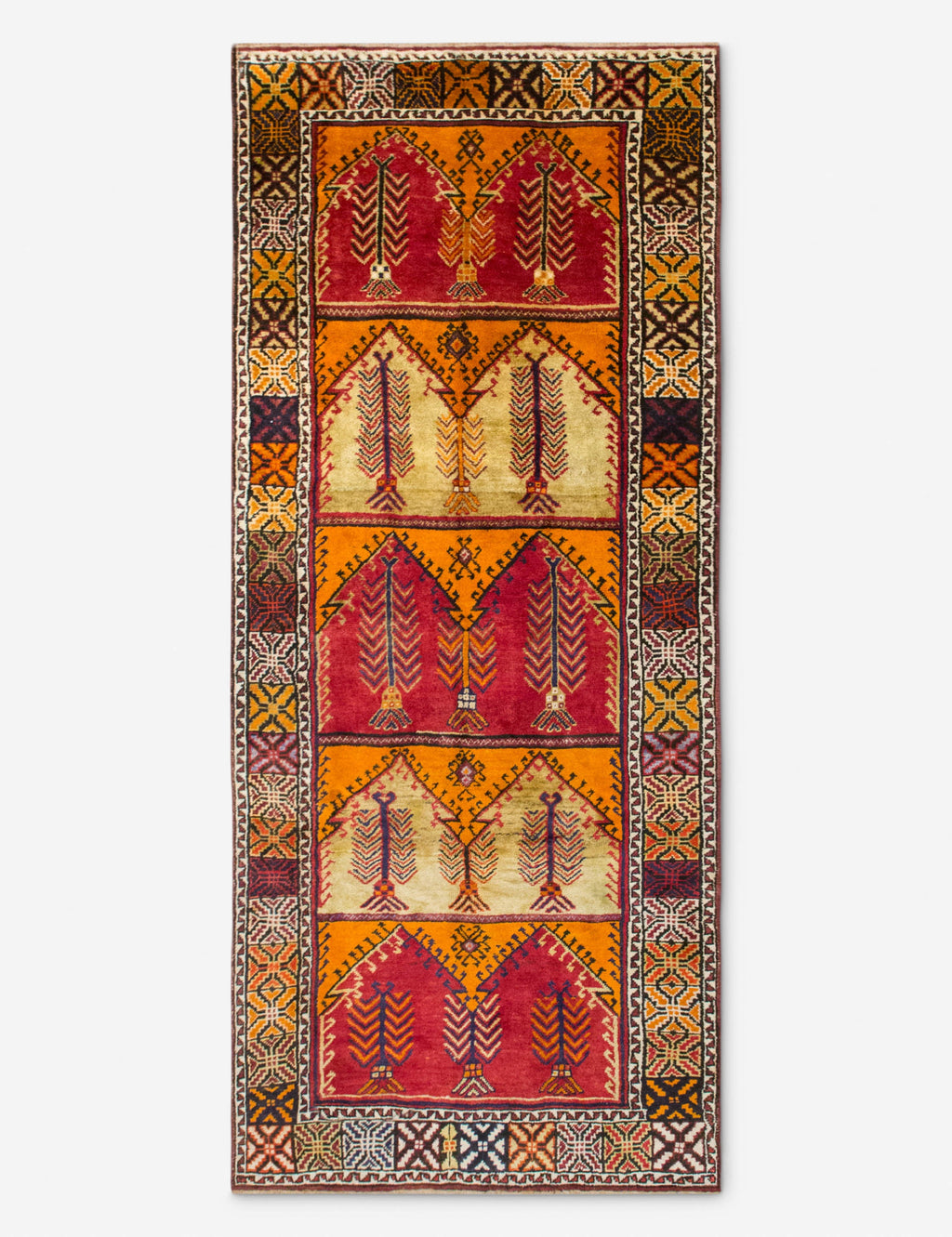 Lulu and Georgia - Vintage Turkish Hand - Knotted Wool Runner Rug No. 296, 5'6" x 13'1"