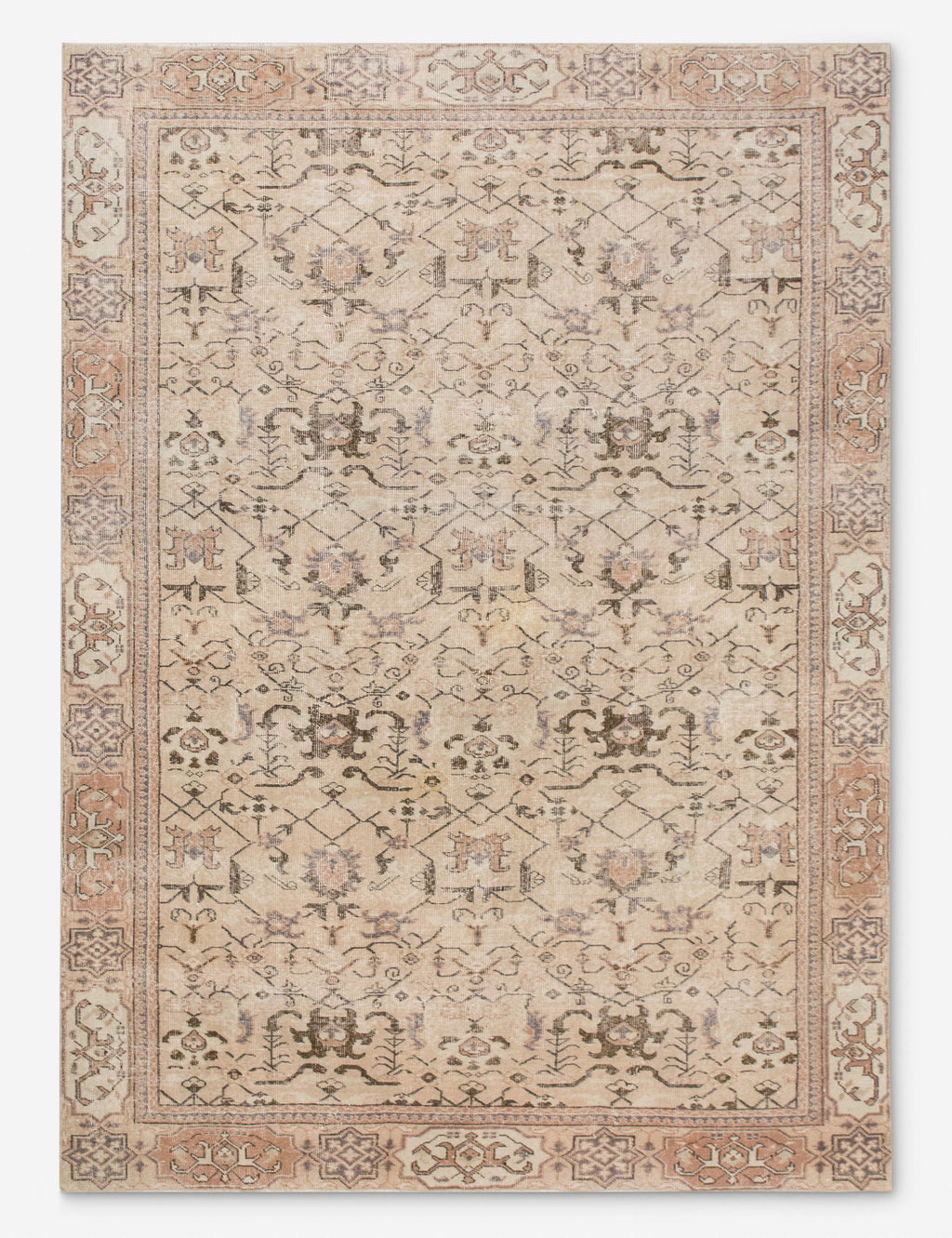 Lulu and Georgia - Vintage Turkish Hand - Knotted Wool Rug No. 539, 6'4" x 10'