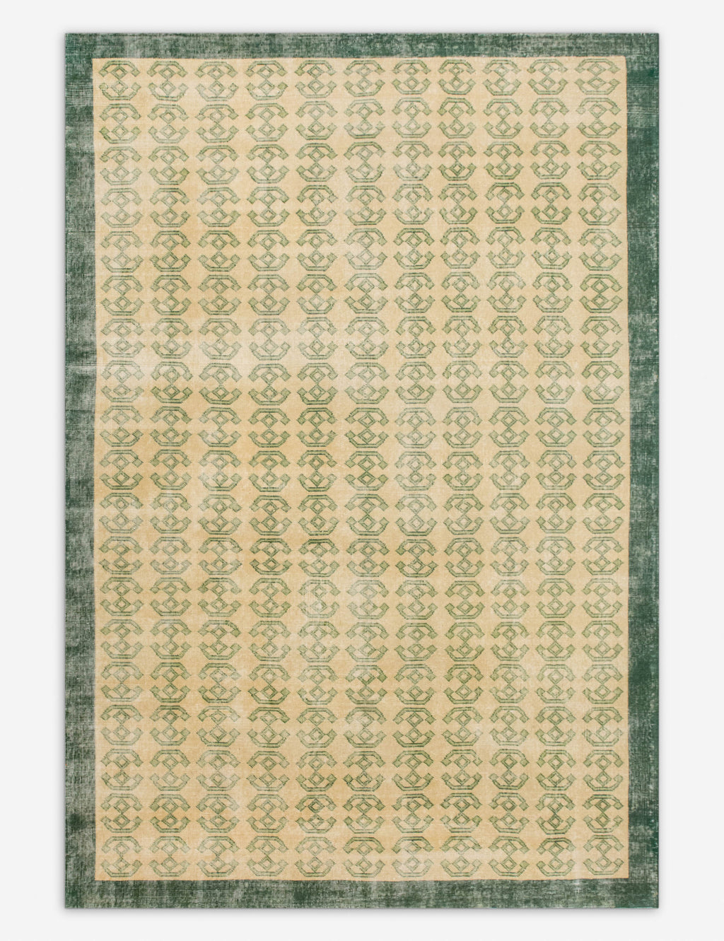 Lulu and Georgia - Vintage Turkish Hand - Knotted Wool Rug No. 546, 6'7" x 10'