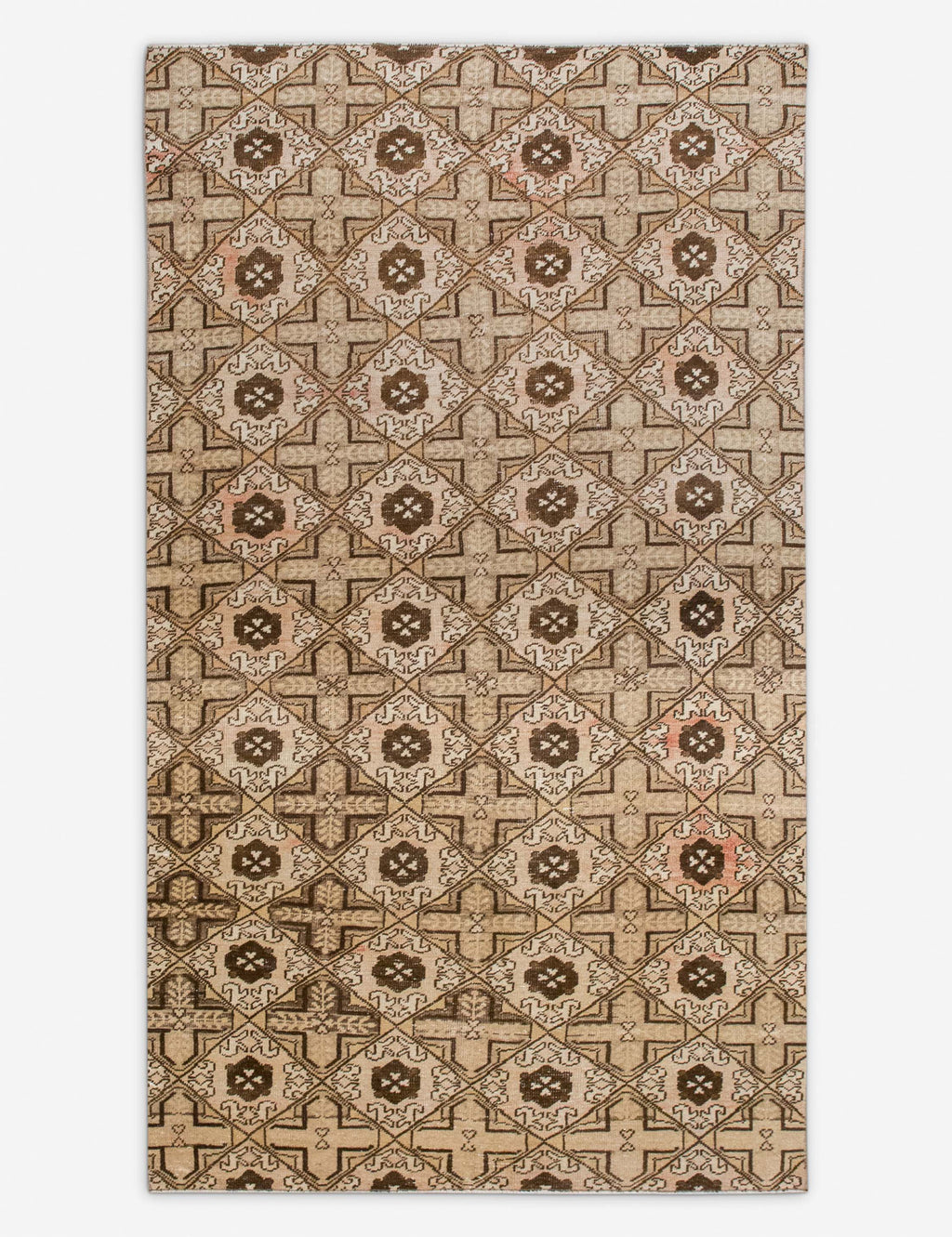 Lulu and Georgia - Vintage Turkish Hand - Knotted Wool Rug No. 547, 4'5" x 6'8"