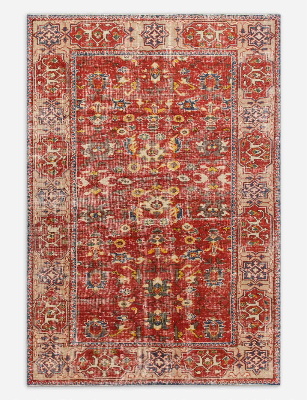 Lulu and Georgia - Vintage Turkish Hand - Knotted Wool Rug No. 548, 4'10" x 7'9"