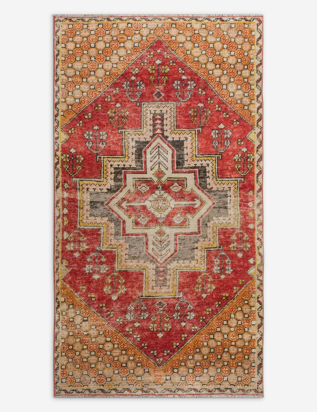 Lulu and Georgia - Vintage Turkish Hand - Knotted Wool Rug No. 551, 3' x 5'5"