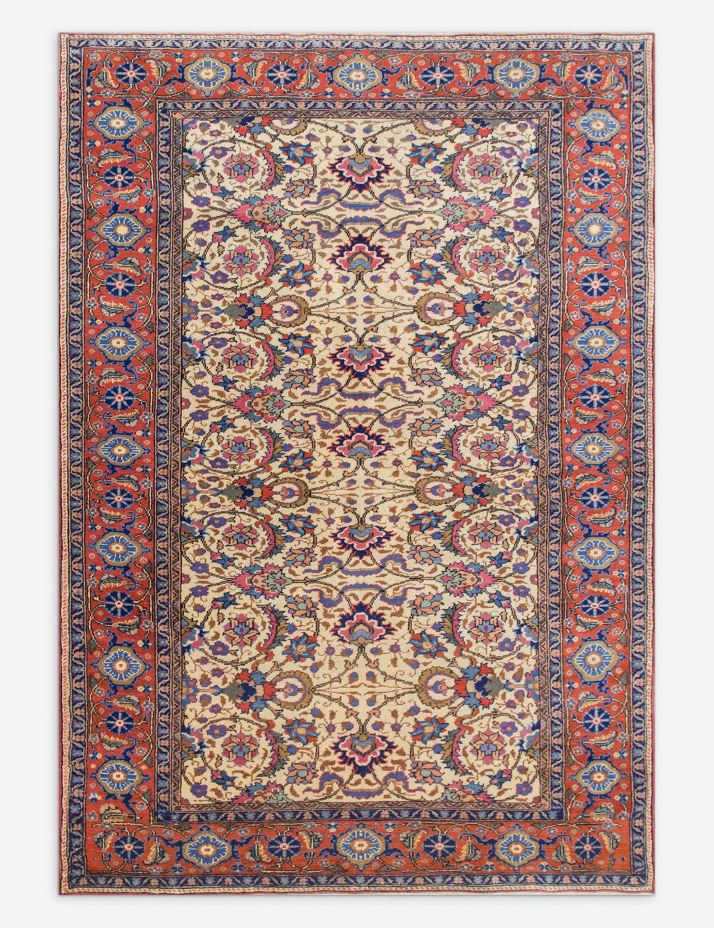 Lulu and Georgia - Vintage Turkish Hand - Knotted Wool Rug No. 552, 3'9" x 5'8"