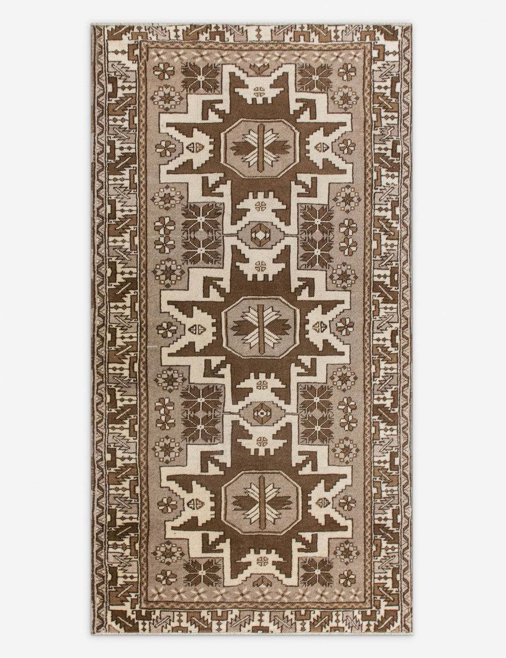Lulu and Georgia - Vintage Turkish Hand - Knotted Wool Rug No. 553, 3'4" x 6'3"