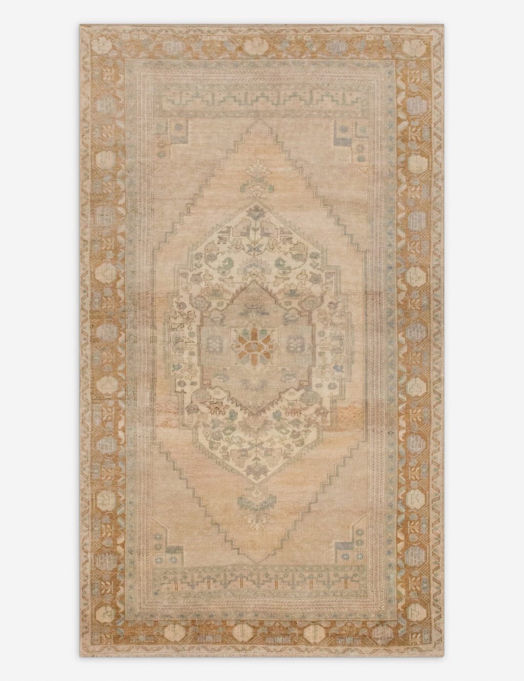 Lulu and Georgia - Vintage Turkish Hand - Knotted Wool Rug No. 555, 5'7" x 10'7"