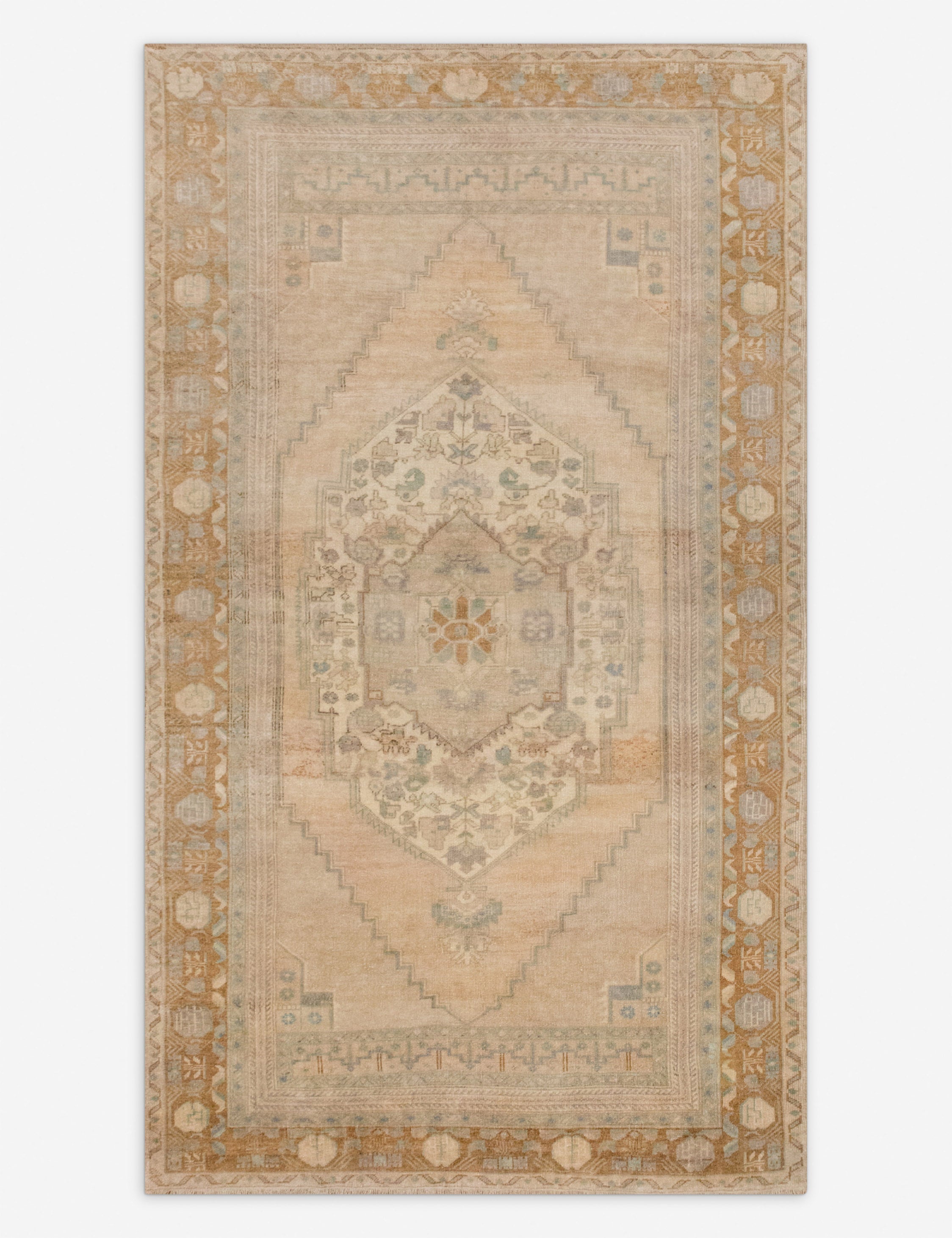 Lulu and Georgia - Vintage Turkish Hand - Knotted Wool Rug No. 555, 5'7" x 10'7"