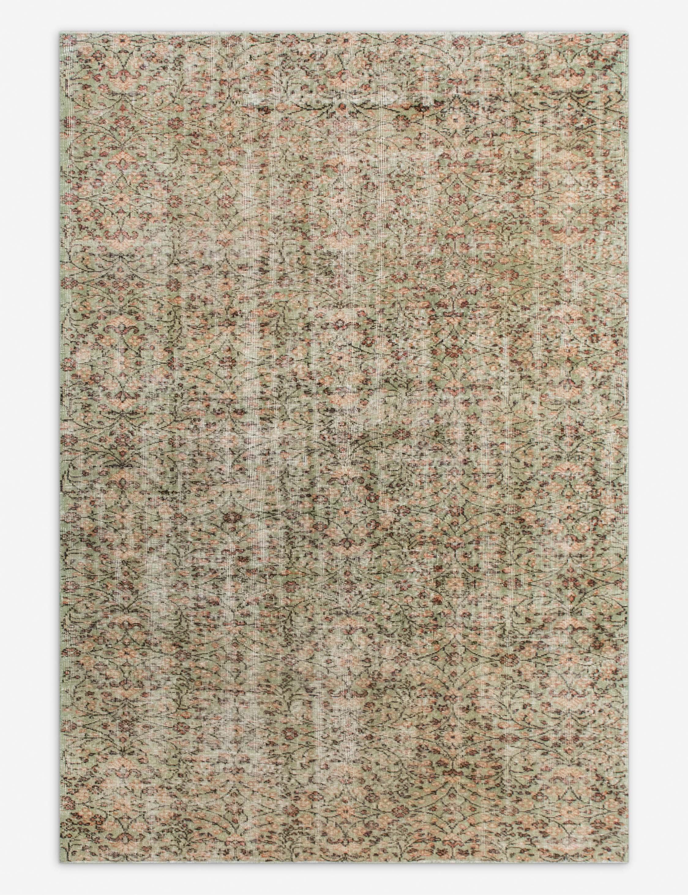 Lulu and Georgia - Vintage Turkish Hand - Knotted Wool Rug No. 556, 6' x 8'9"