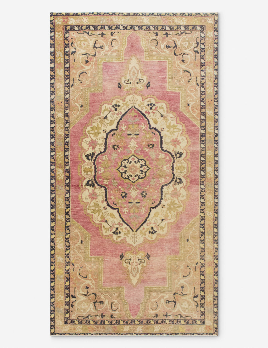 Lulu and Georgia - Vintage Turkish Hand - Knotted Wool Rug No. 557, 4'5" x 8'9"