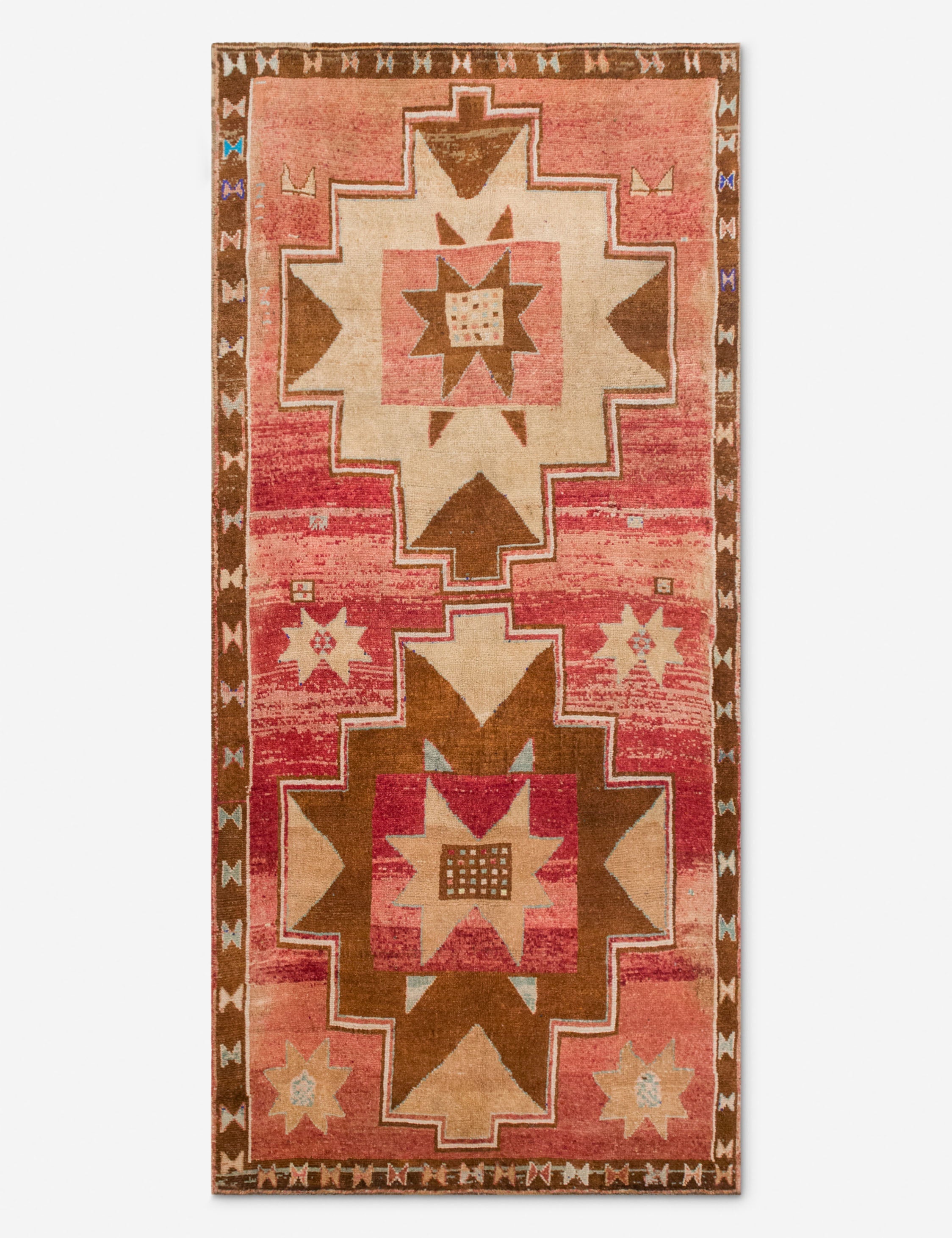Lulu and Georgia - Vintage Turkish Hand - Knotted Wool Runner Rug No. 298, 5'9" x 12'5"