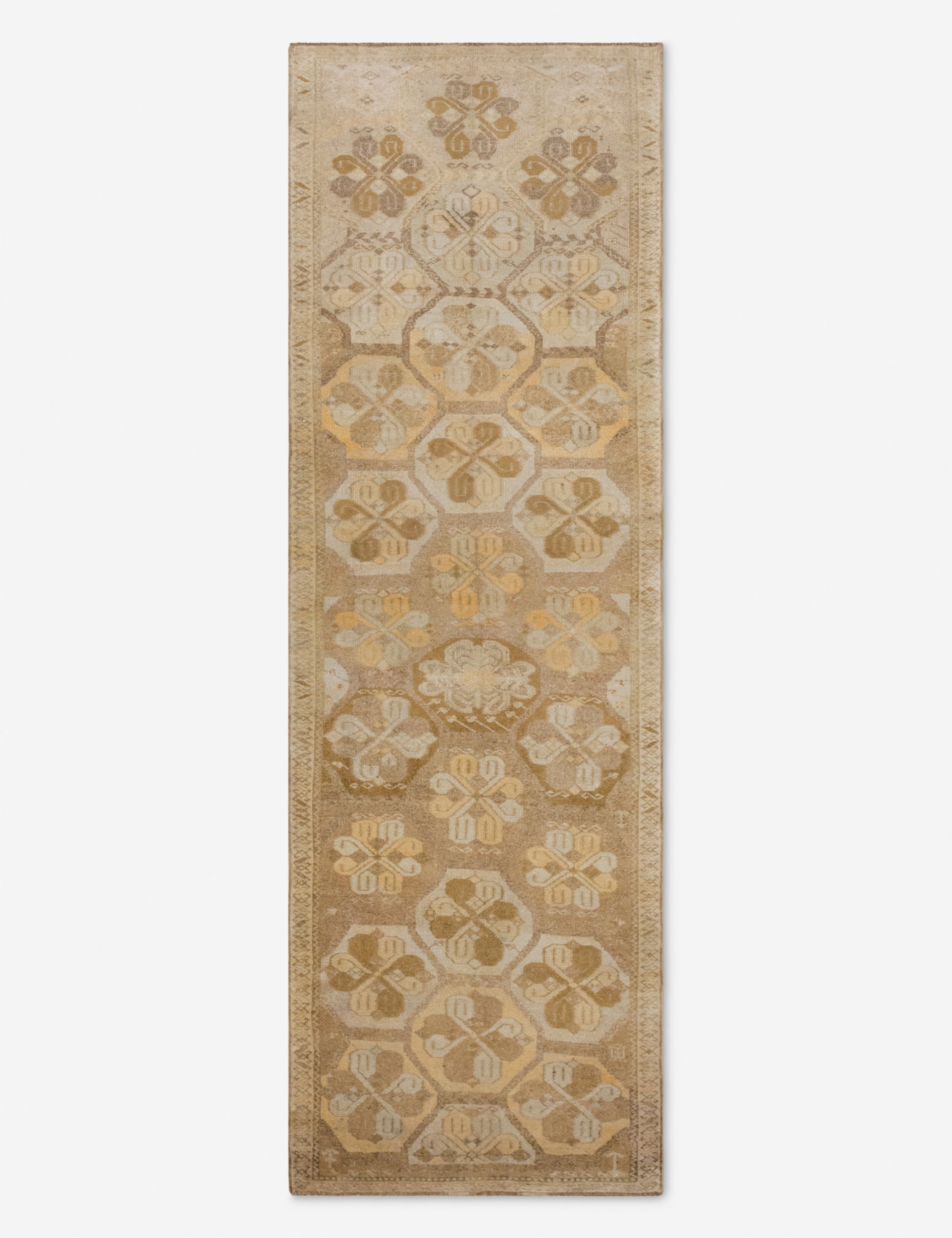 Lulu and Georgia - Vintage Turkish Hand - Knotted Wool Runner Rug No. 299, 4'7" x 16'