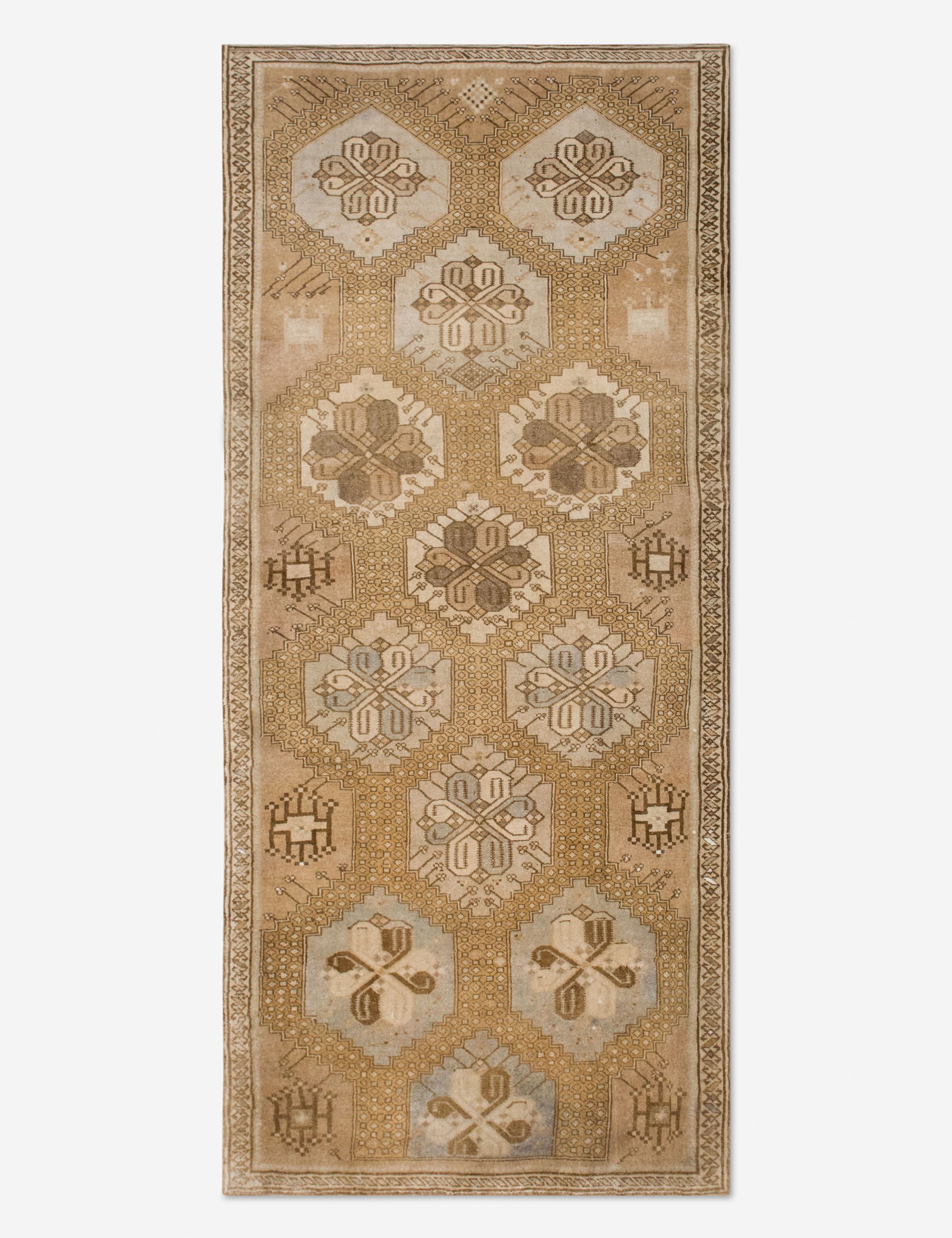 Lulu and Georgia - Vintage Turkish Hand - Knotted Wool Runner Rug No. 300, 5'10" x 12'8"