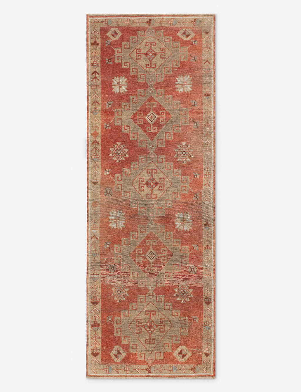 Lulu and Georgia - Vintage Turkish Hand - Knotted Wool Runner Rug No. 301, 4' x 11'5"