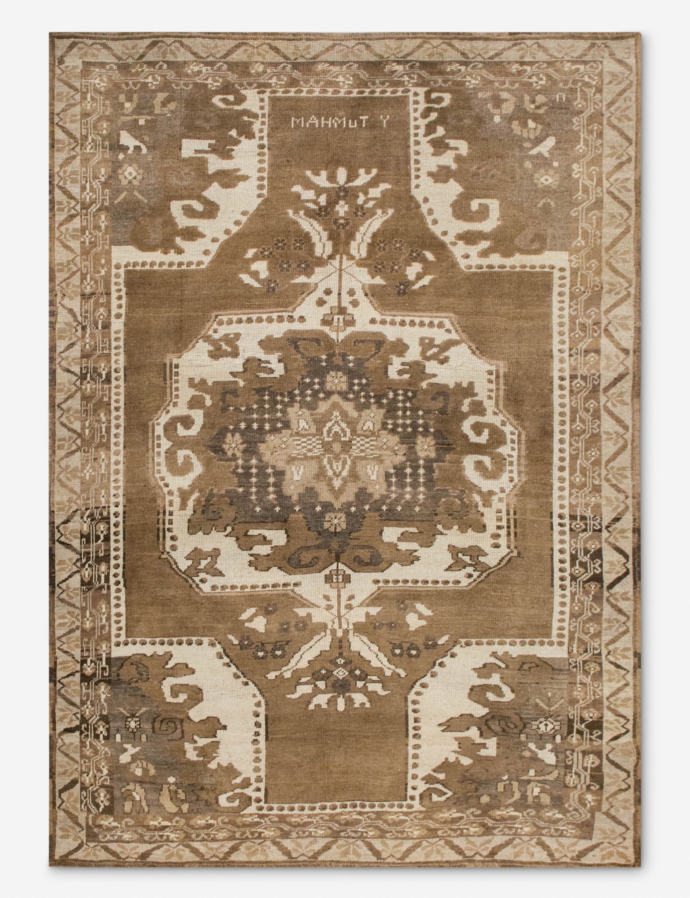 Lulu and Georgia - Vintage Turkish Hand - Knotted Wool Rug No. 560, 7'11" x 9'7"