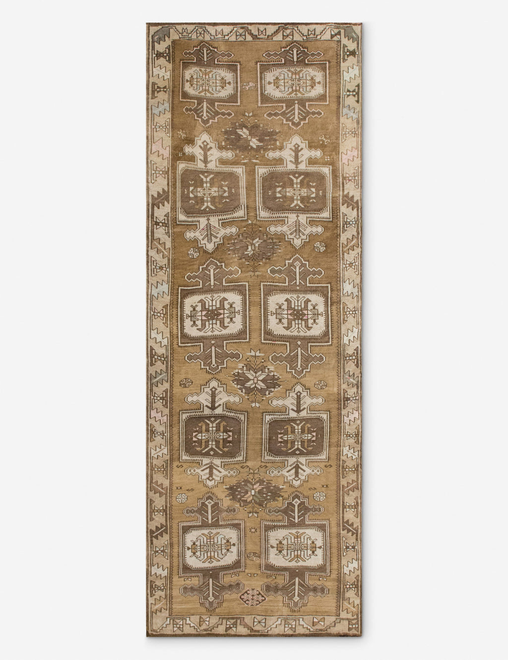 Lulu and Georgia - Vintage Turkish Hand - Knotted Wool Runner Rug No. 303, 4'7" x 12'7"
