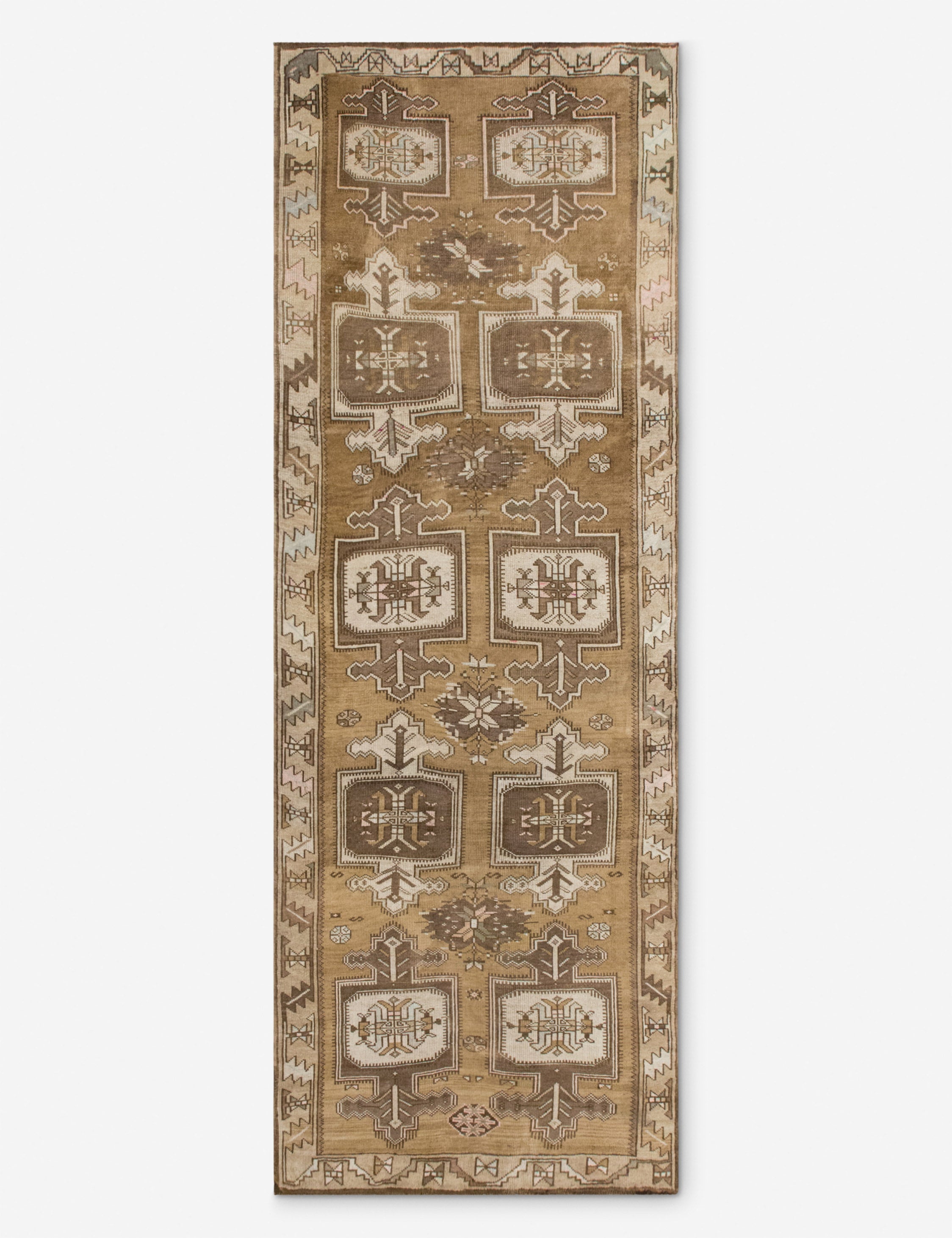Lulu and Georgia - Vintage Turkish Hand - Knotted Wool Runner Rug No. 303, 4'7" x 12'7"