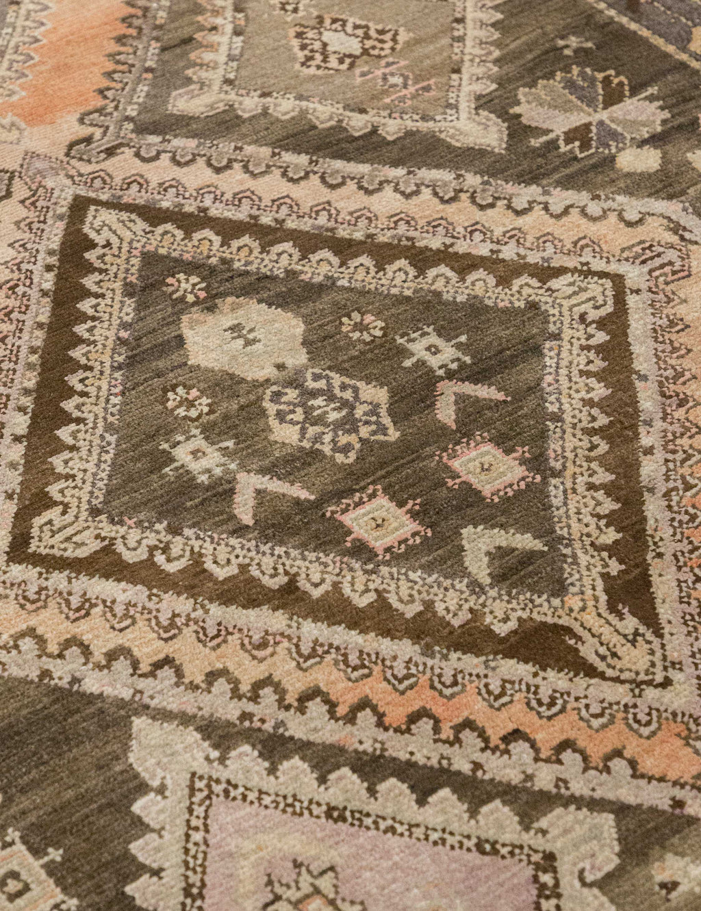 Lulu and Georgia - Vintage Turkish Hand - Knotted Wool Runner Rug No. 304, 4'6" x 13'9"