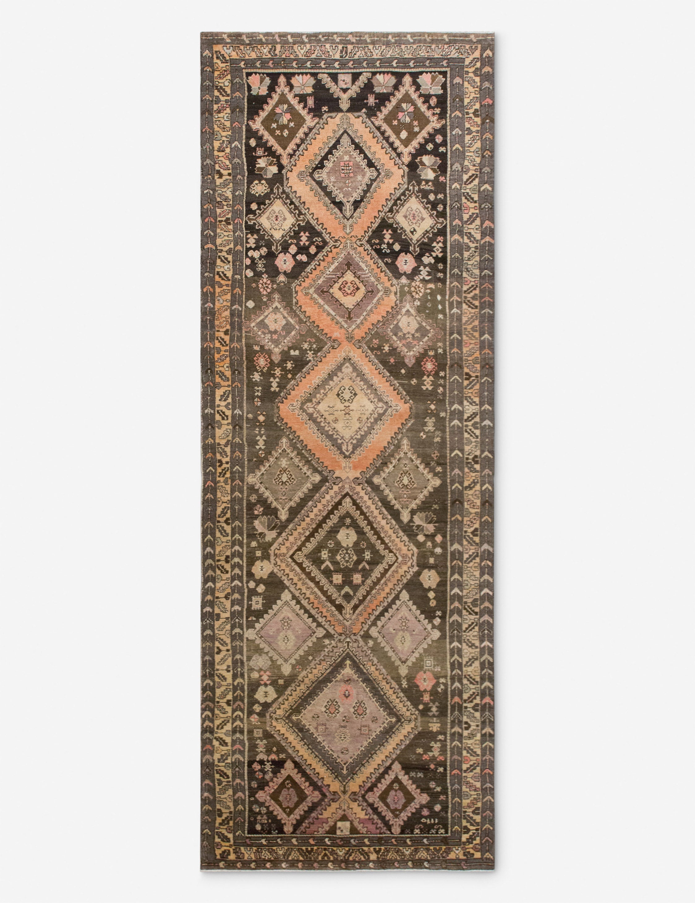 Lulu and Georgia - Vintage Turkish Hand - Knotted Wool Runner Rug No. 304, 4'6" x 13'9"