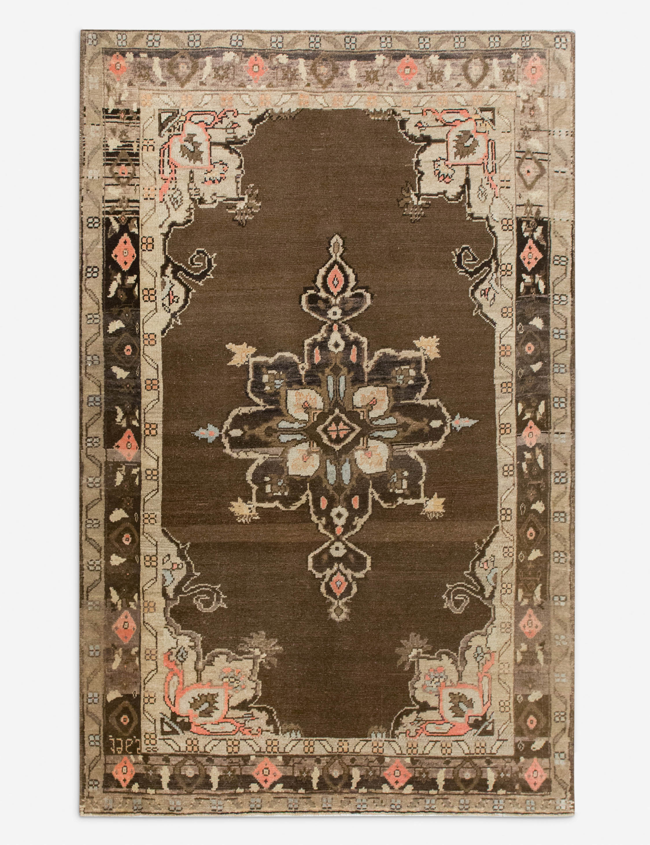 Lulu and Georgia - Vintage Turkish Hand - Knotted Wool Rug No. 561, 4'8" x 7'5"