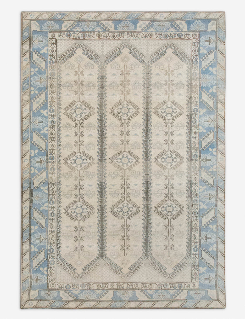Lulu and Georgia - Vintage Turkish Hand - Knotted Wool Rug No. 562, 6'4" x 9'3"