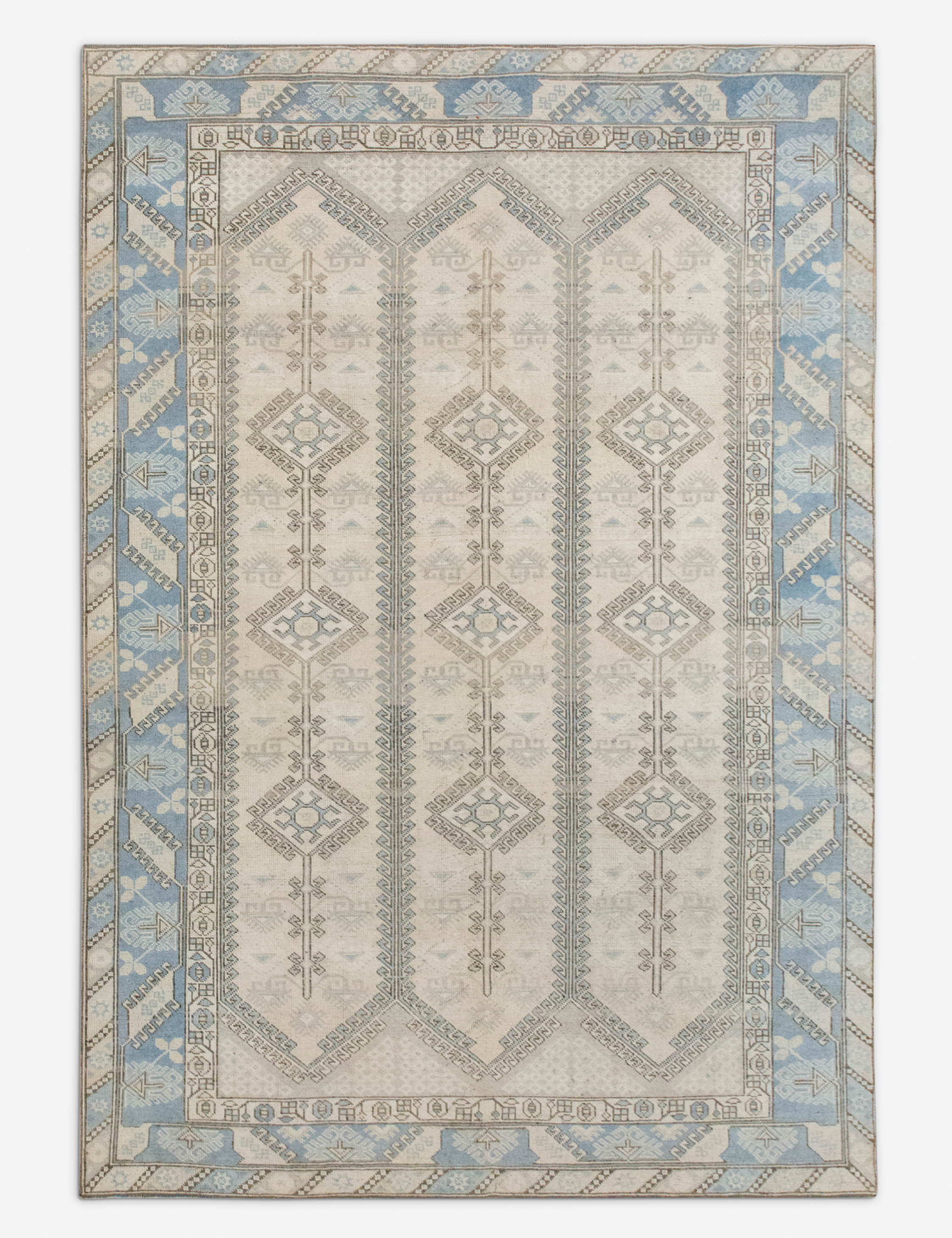 Lulu and Georgia - Vintage Turkish Hand - Knotted Wool Rug No. 562, 6'4" x 9'3"