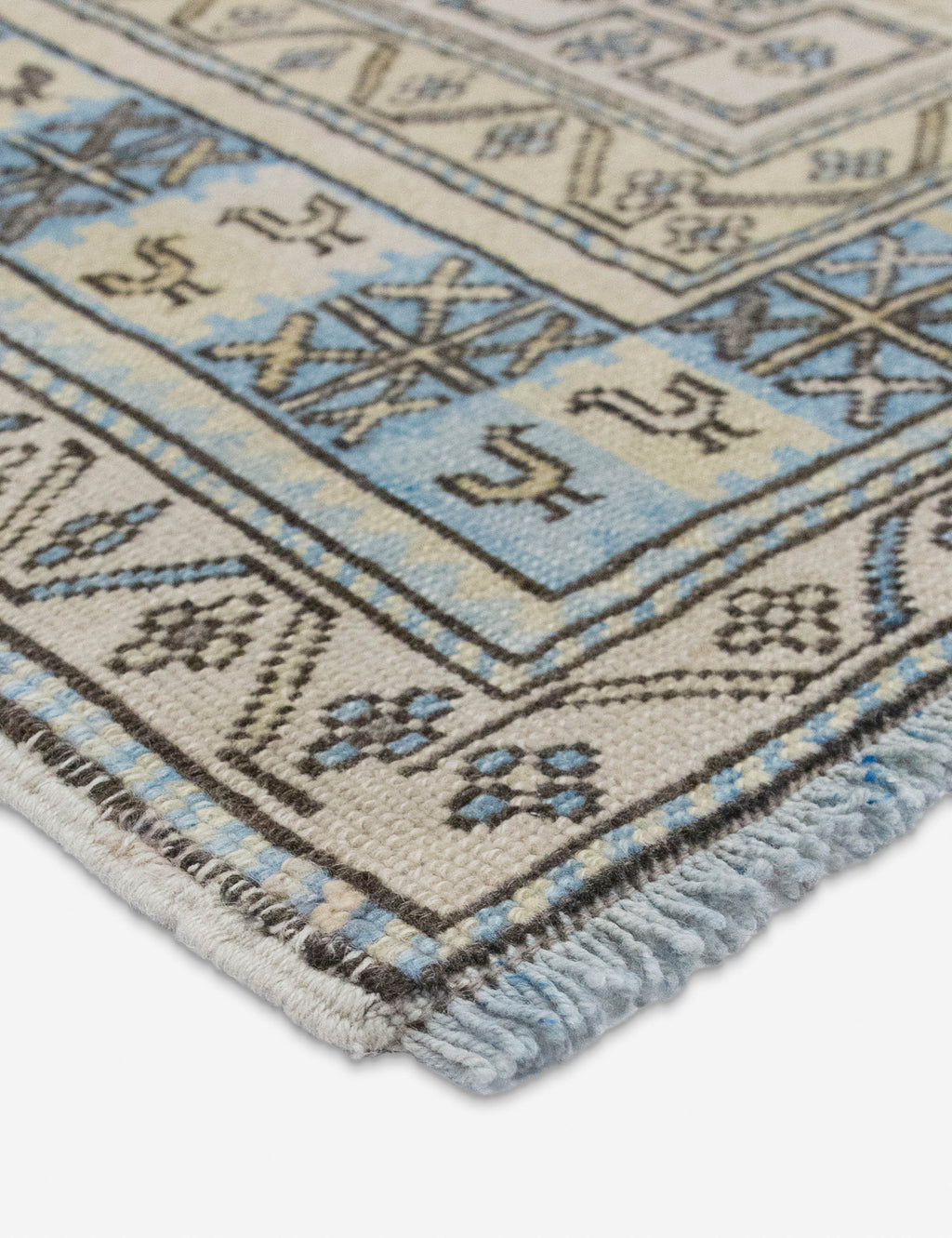 Lulu and Georgia - Vintage Turkish Hand - Knotted Wool Rug No. 563, 4'6" x 6'2"