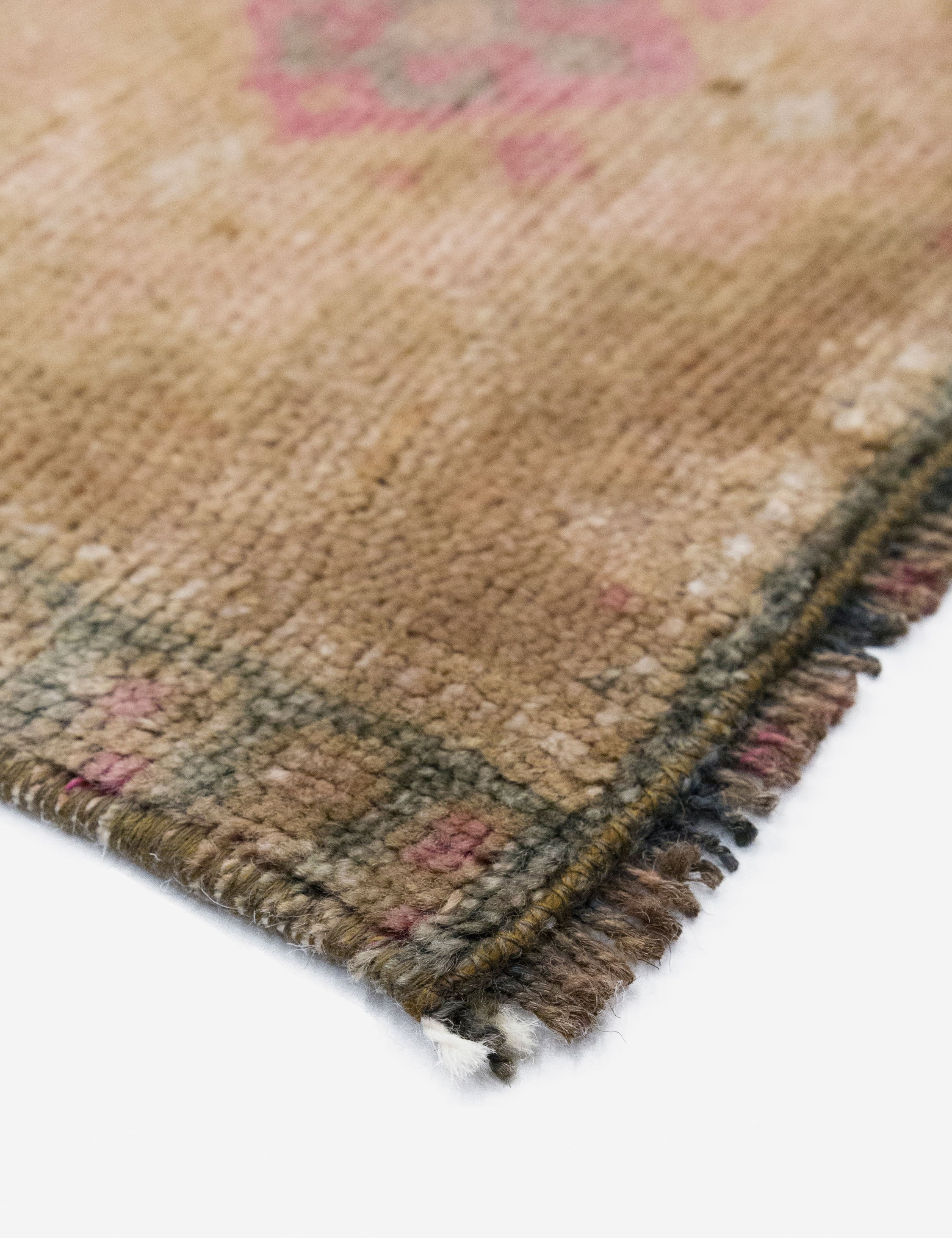 Lulu and Georgia - Vintage Turkish Hand - Knotted Wool Mini Rug No. 308, 1'4" x 2'