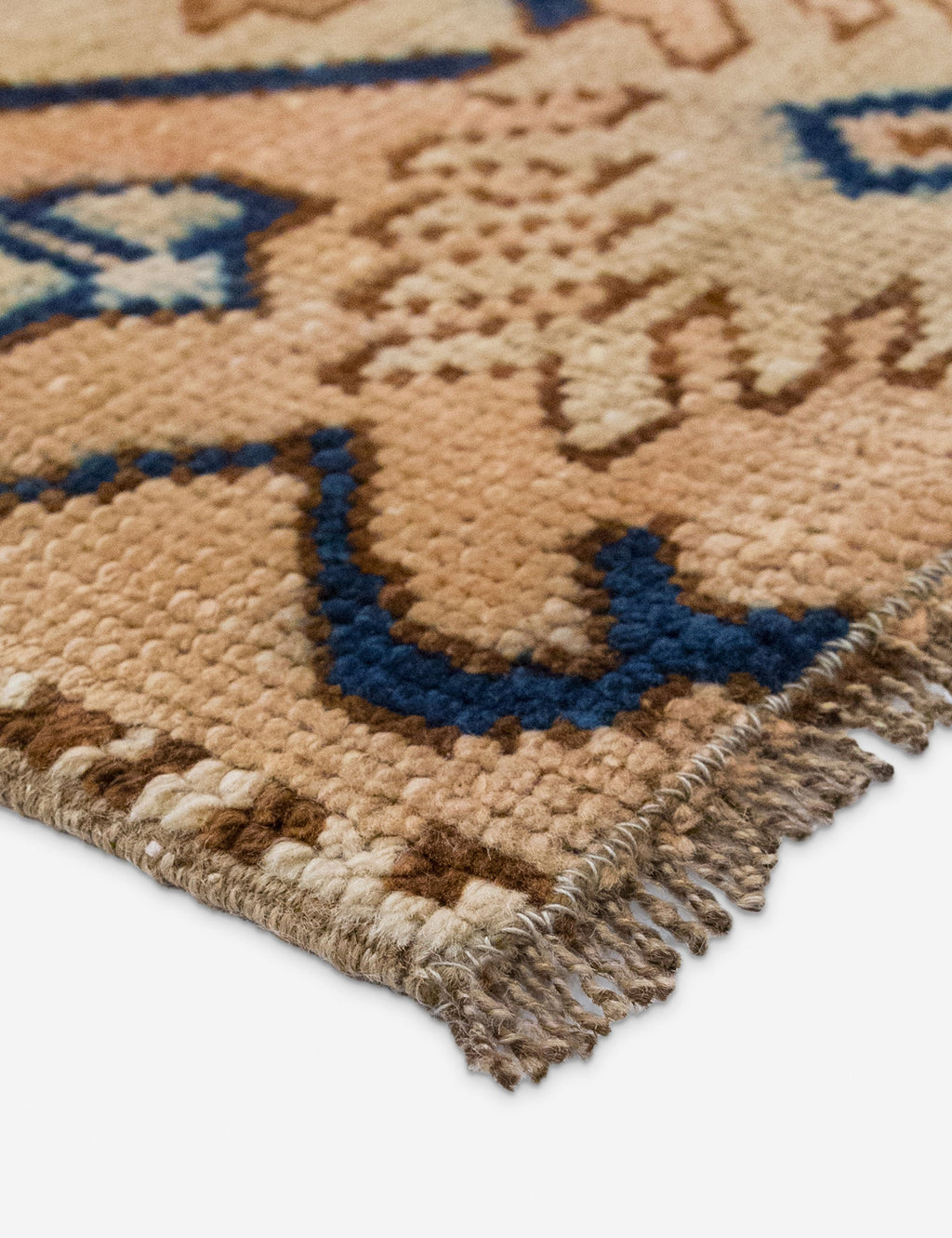 Lulu and Georgia - Vintage Turkish Hand - Knotted Wool Mini Rug No. 310, 1'5" x 2'2"