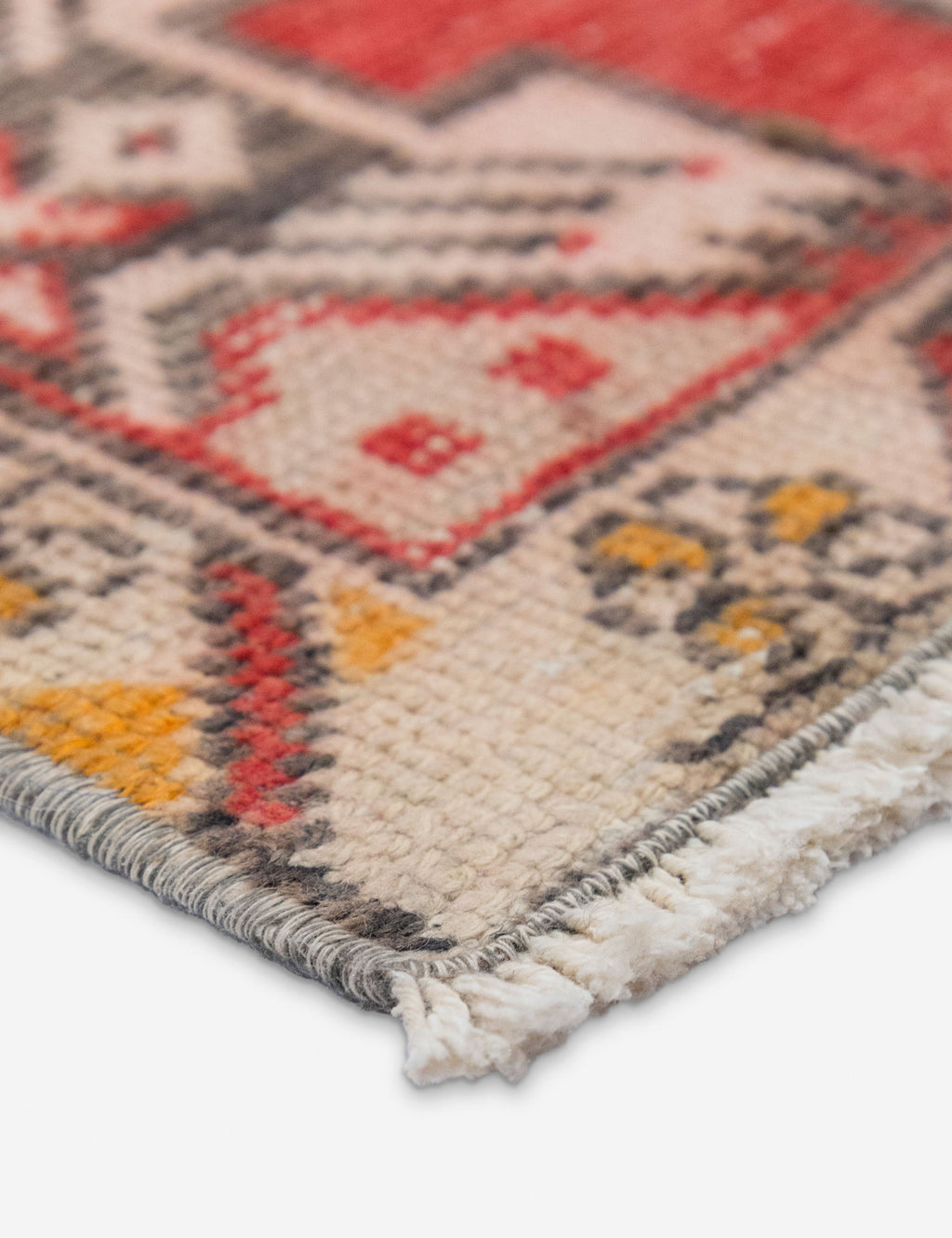 Lulu and Georgia - Vintage Turkish Hand - Knotted Wool Mini Rug No. 312, 1'5" x 3'2"