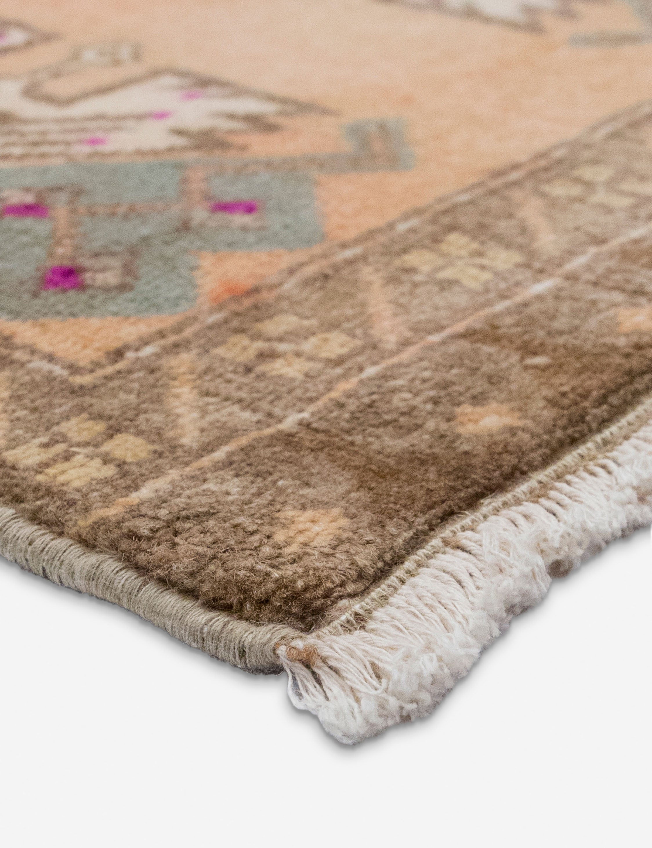 Lulu and Georgia - Vintage Turkish Hand - Knotted Wool Mini Rug No. 313, 1'5" x 3'5"