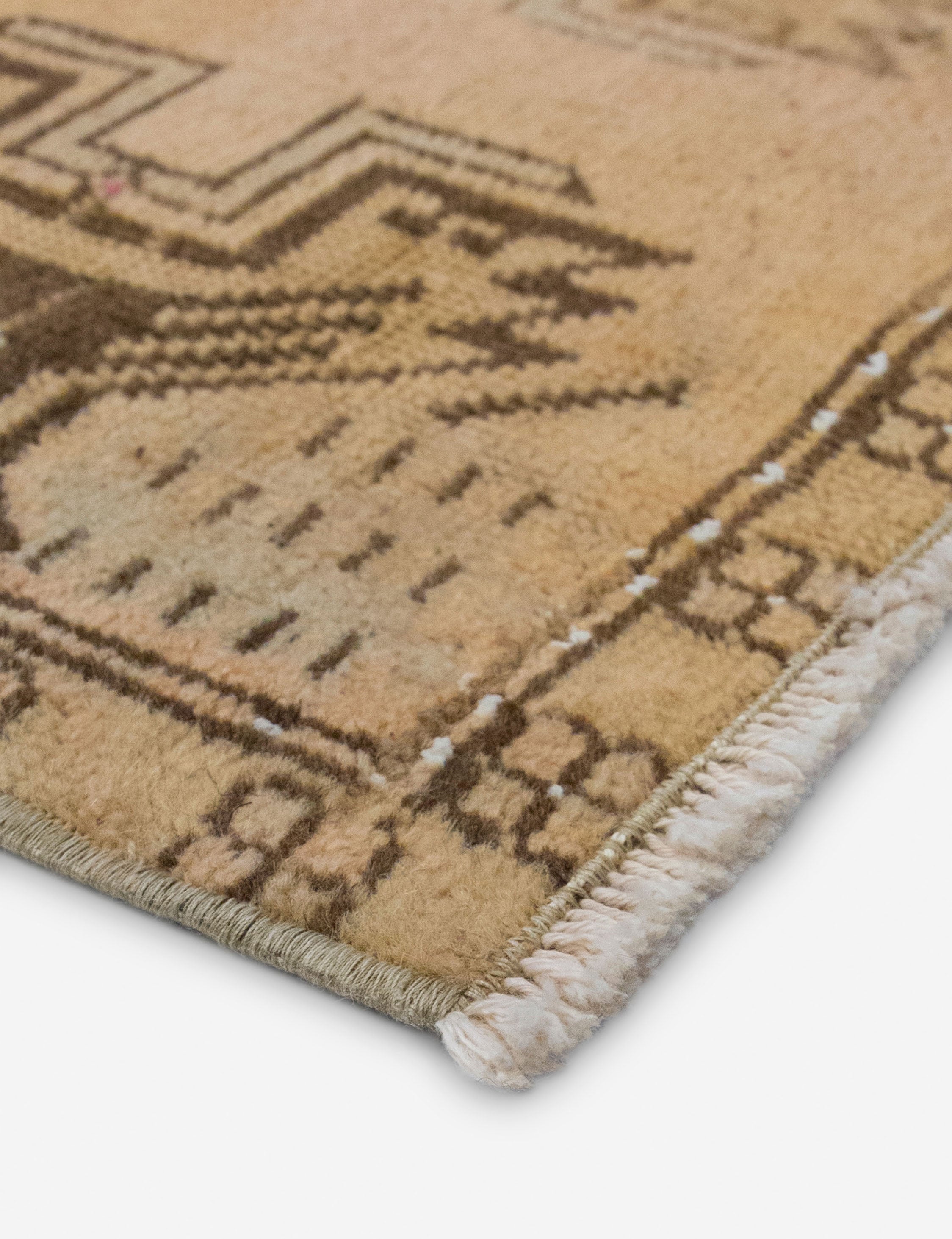 Lulu and Georgia - Vintage Turkish Hand - Knotted Wool Mini Rug No. 317, 1'6" x 3'4"