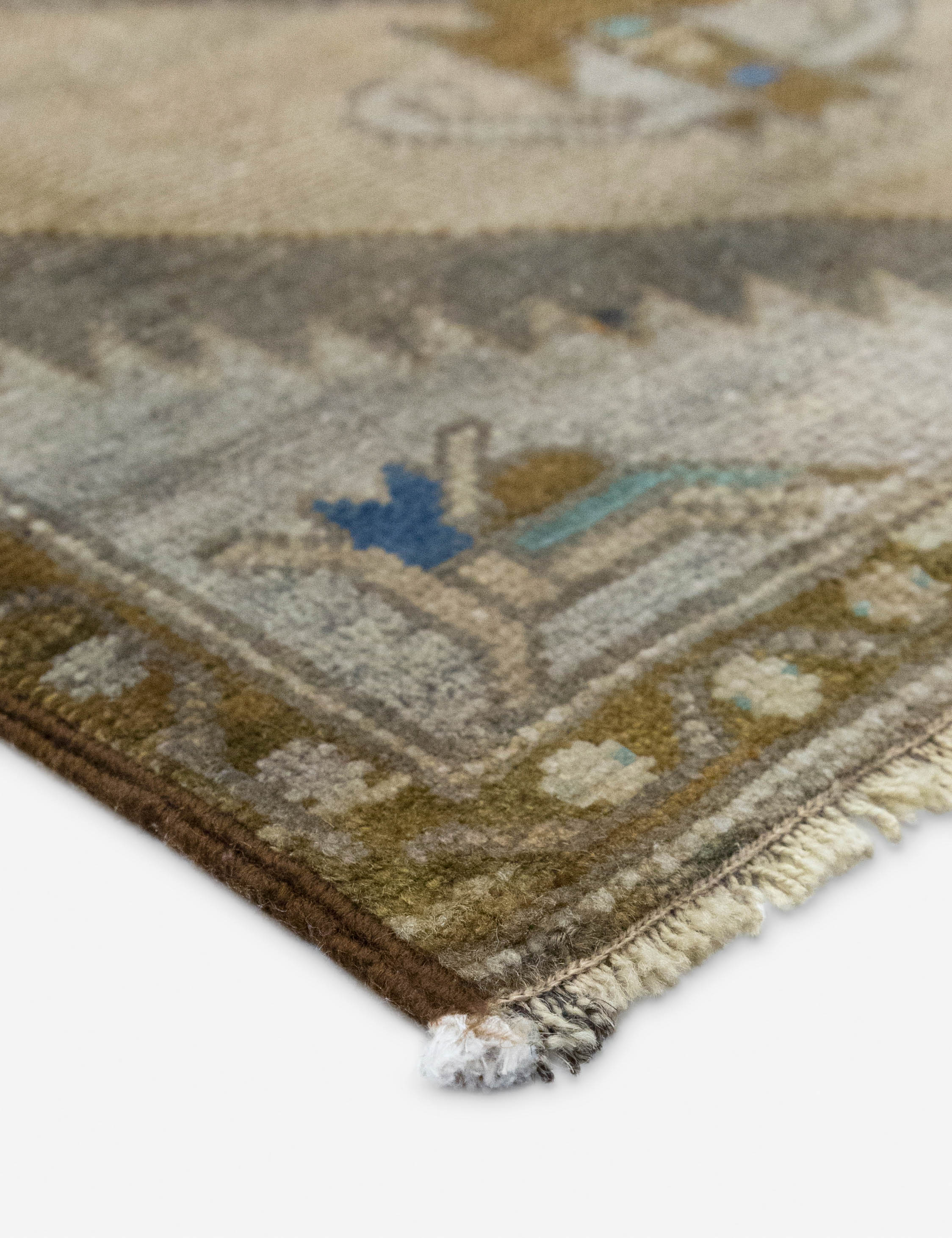 Lulu and Georgia - Vintage Turkish Hand - Knotted Wool Mini Rug No. 318, 1'7" x 2'8"