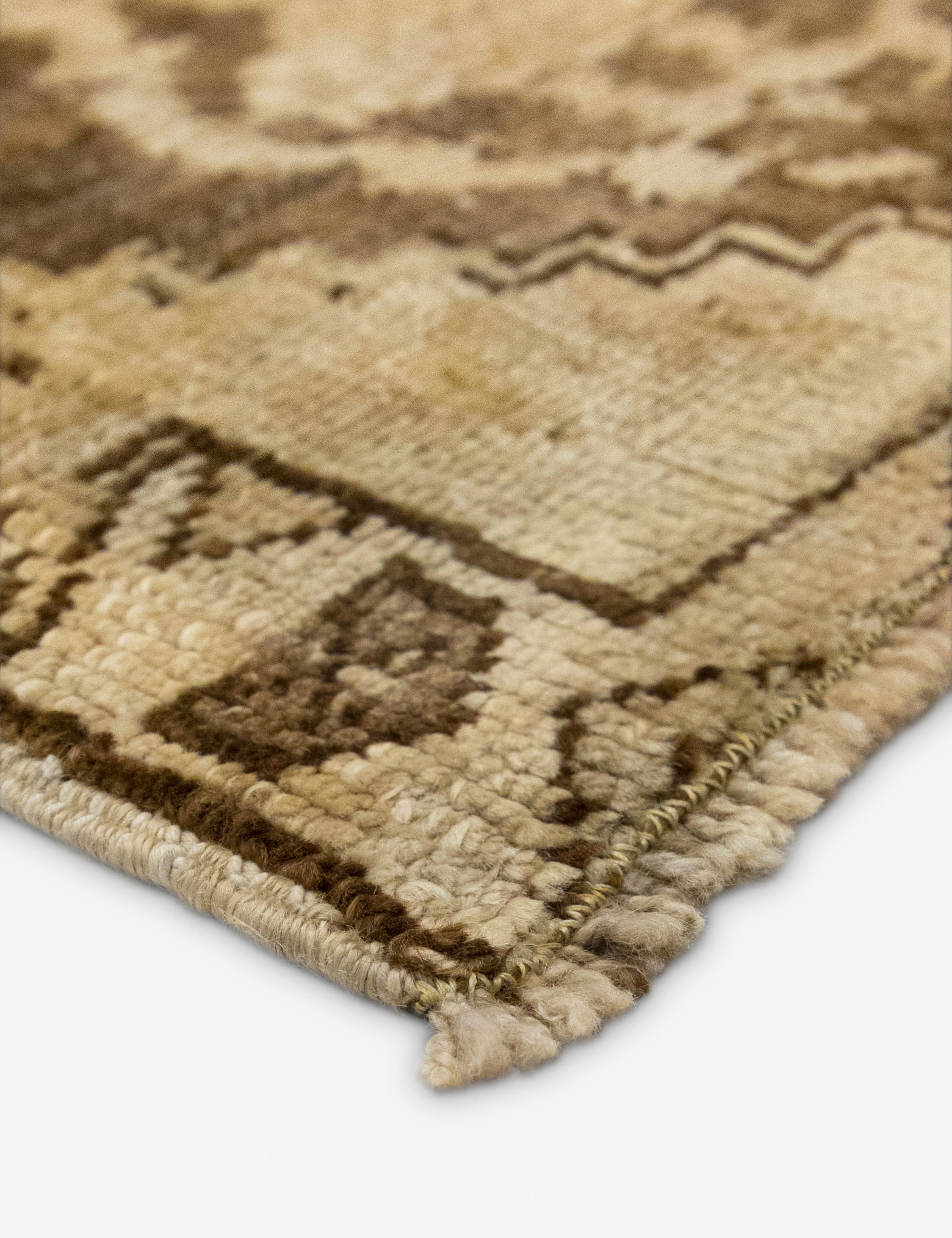 Lulu and Georgia - Vintage Turkish Hand - Knotted Wool Mini Rug No. 319, 1'6" x 3'1"