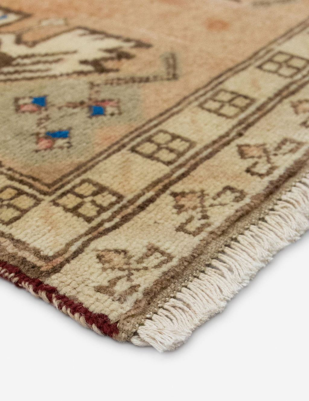 Lulu and Georgia - Vintage Turkish Hand - Knotted Wool Mini Rug No. 320, 1'6" x 3'4"