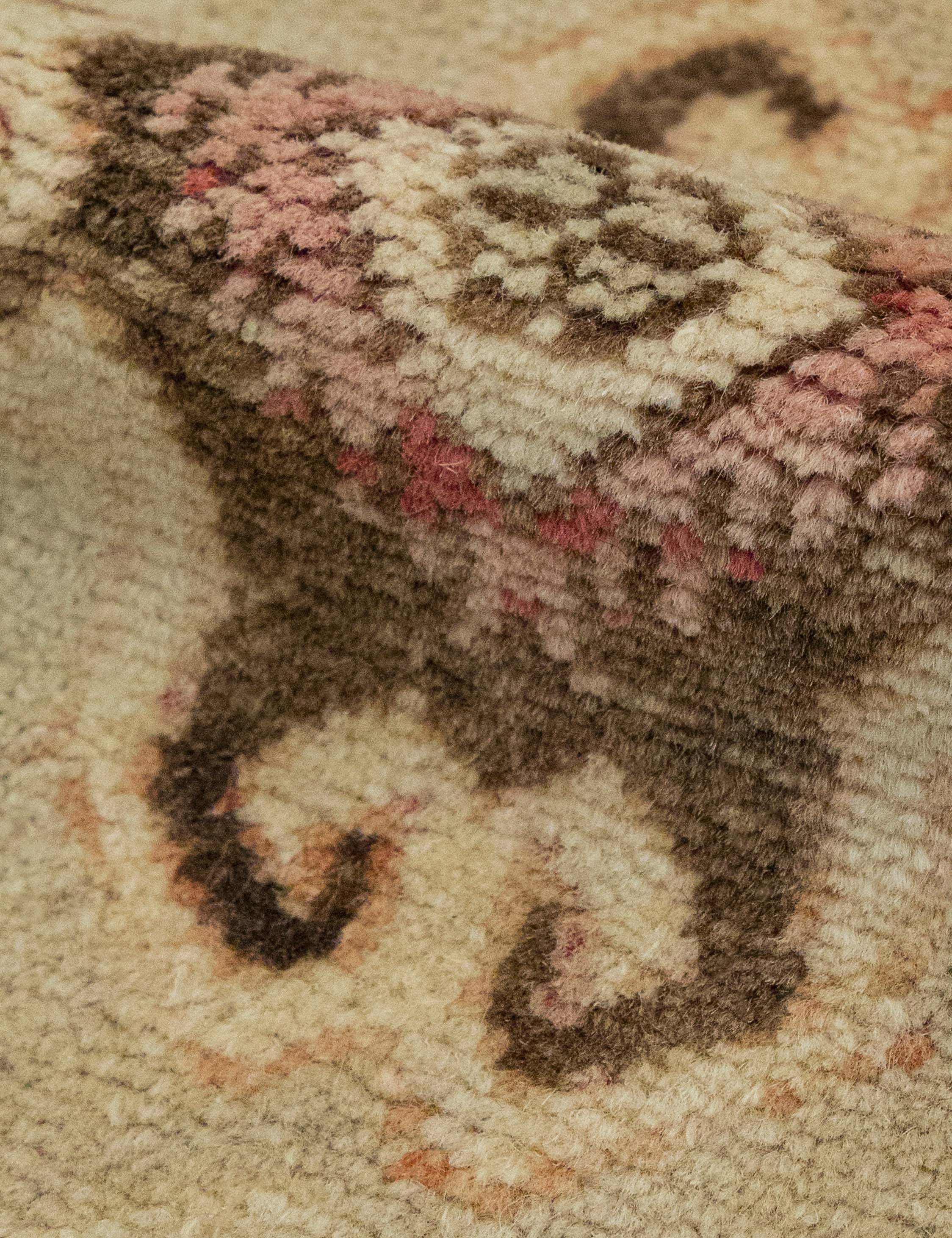 Lulu and Georgia - Vintage Turkish Hand - Knotted Wool Mini Rug No. 320, 1'6" x 3'4"