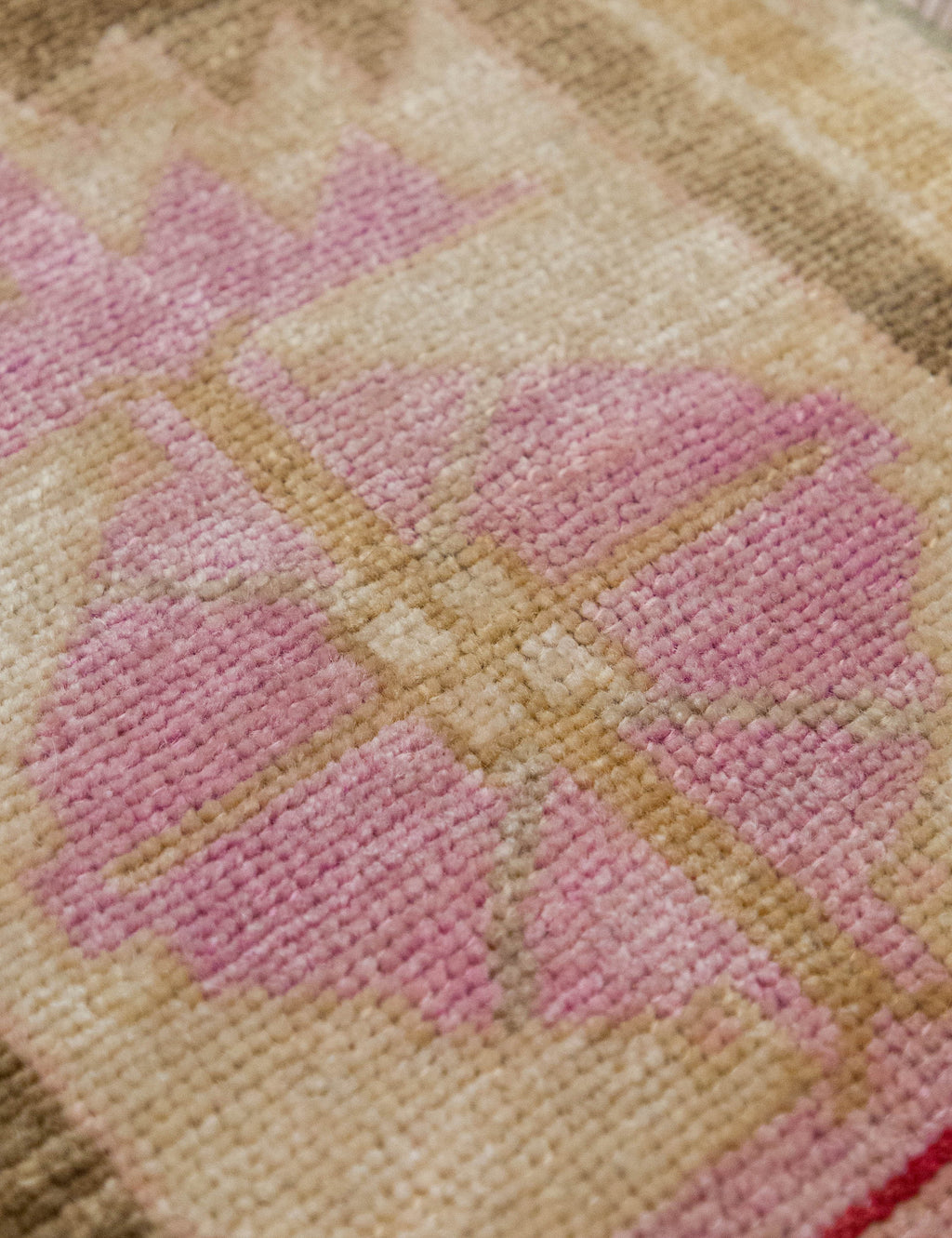 Lulu and Georgia - Vintage Turkish Hand - Knotted Wool Mini Rug No. 321, 1'2" x 2'8"