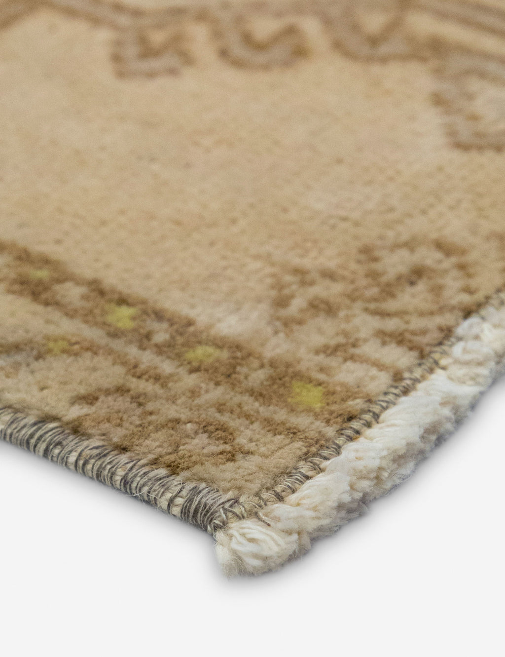 Lulu and Georgia - Vintage Turkish Hand - Knotted Wool Mini Rug No. 323, 1'4" x 2'4"