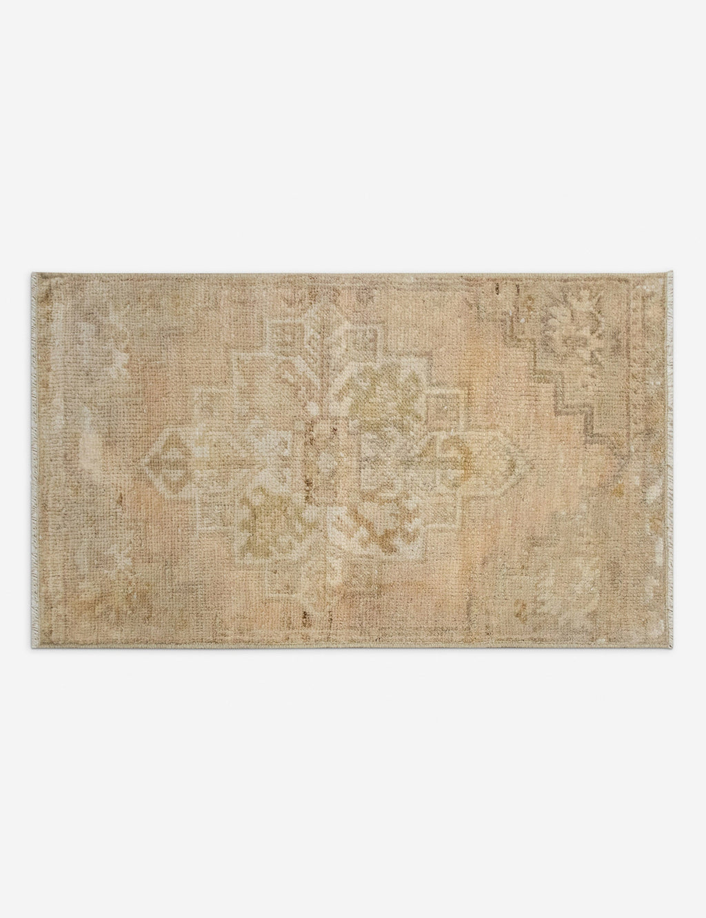 Lulu and Georgia - Vintage Turkish Hand - Knotted Wool Mini Rug No. 324, 1'4" x 2'4"
