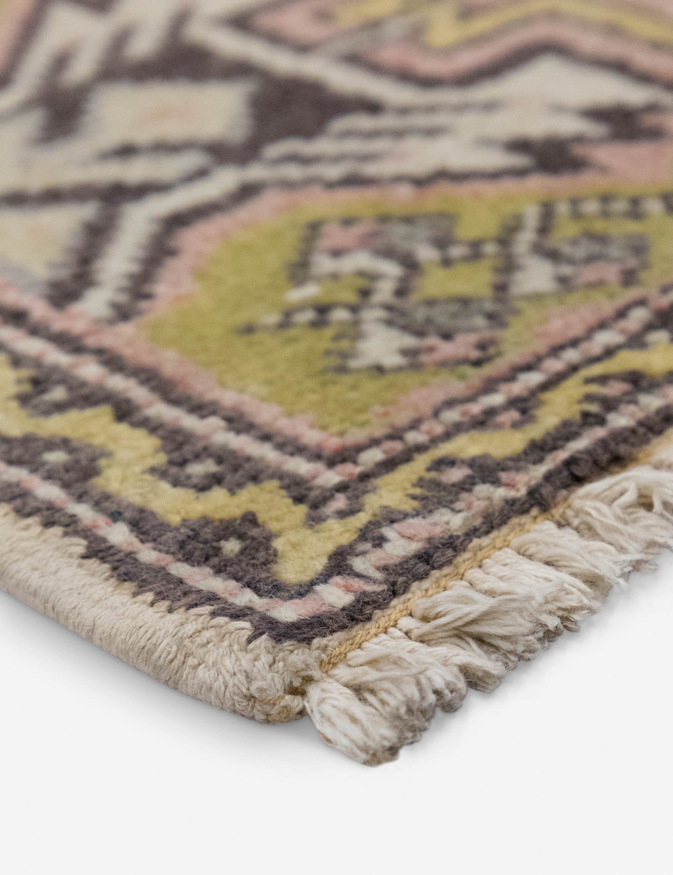 Lulu and Georgia - Vintage Turkish Hand - Knotted Wool Mini Rug No. 330, 1'7" x 3'1"