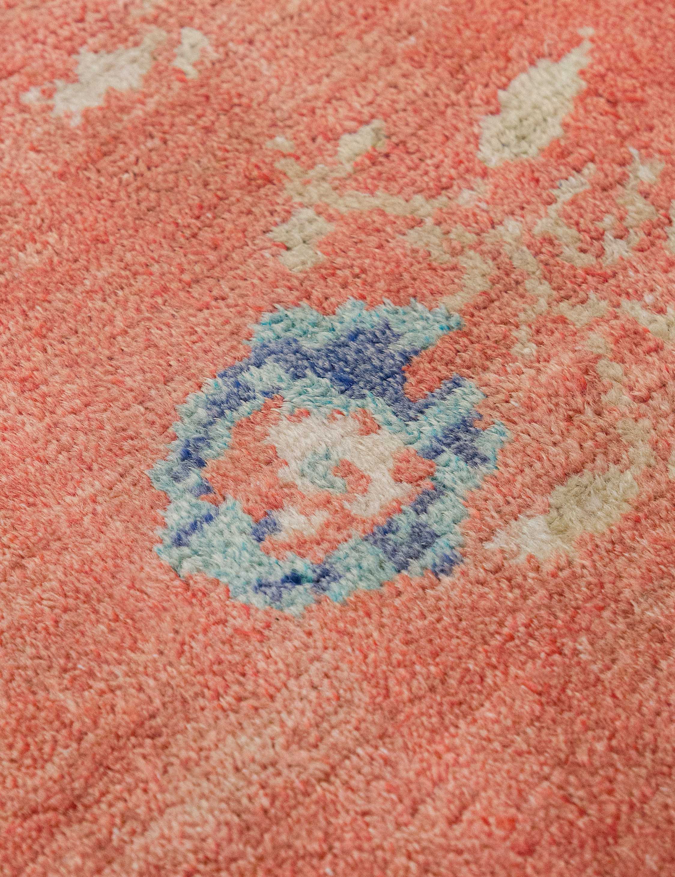 Lulu and Georgia - Vintage Turkish Hand - Knotted Wool Mini Rug No. 331, 1'7" x 3'6"