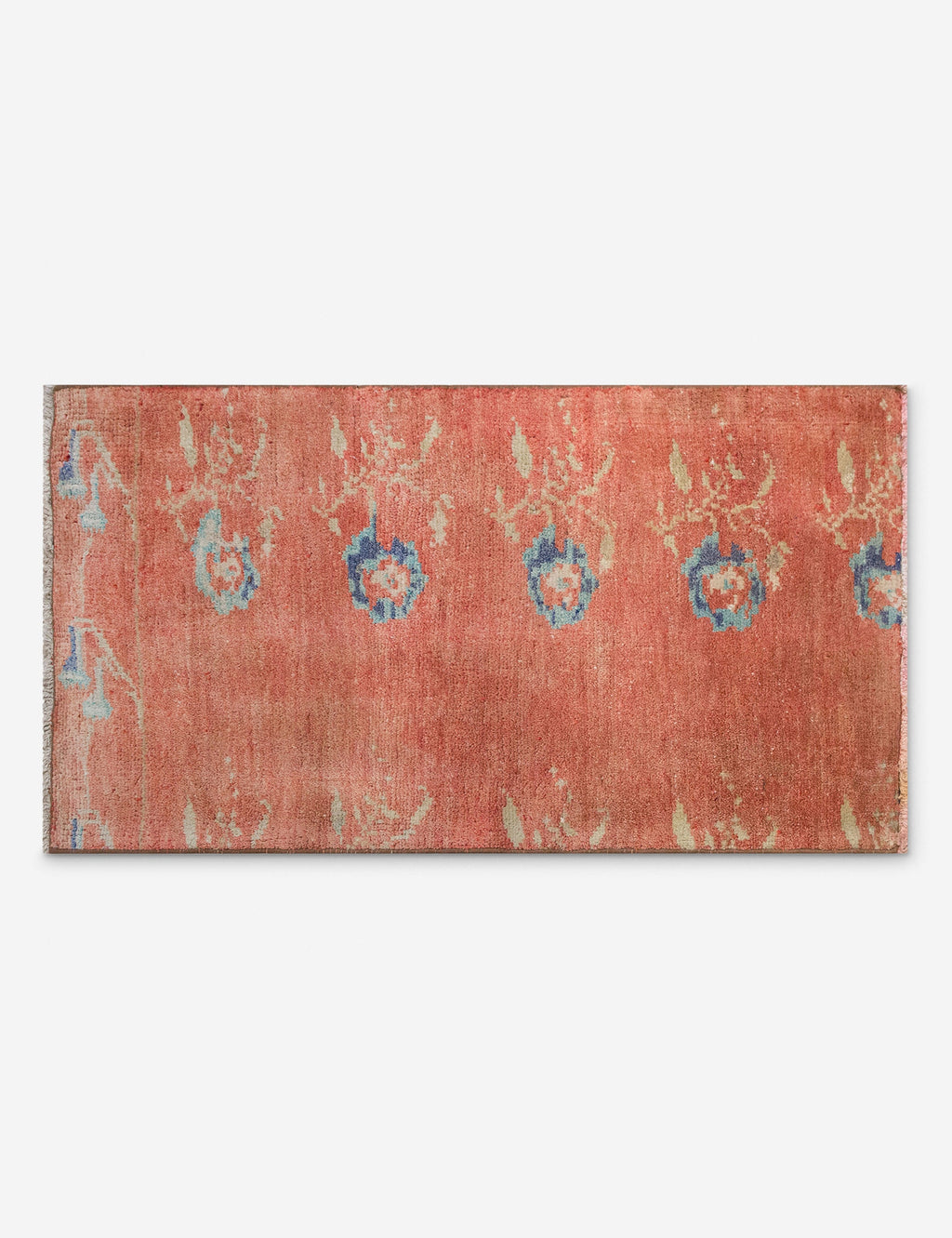 Lulu and Georgia - Vintage Turkish Hand - Knotted Wool Mini Rug No. 331, 1'7" x 3'6"
