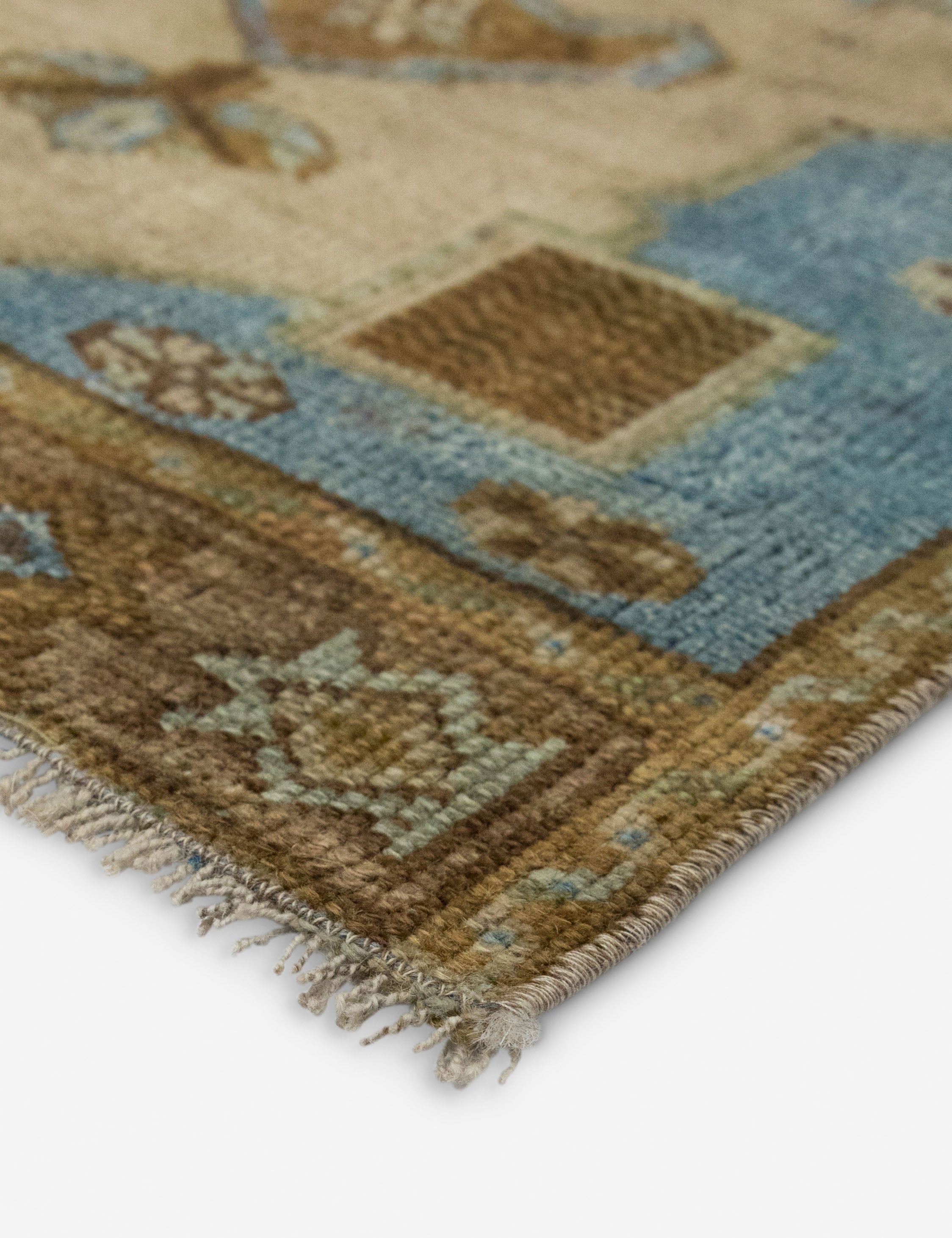 Lulu and Georgia - Vintage Turkish Hand - Knotted Wool Mini Rug No. 333, 1'4" x 2'9"