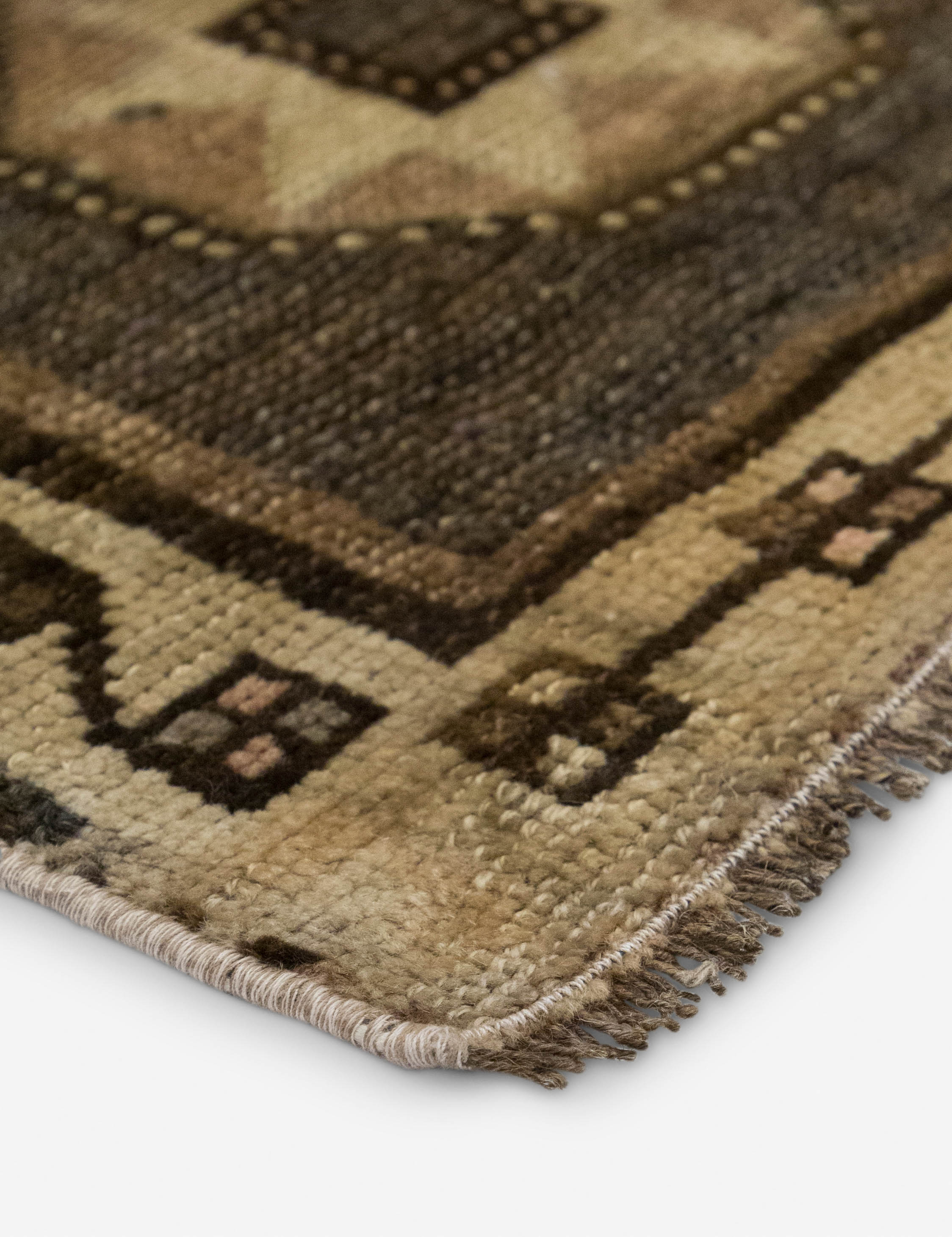 Lulu and Georgia - Vintage Turkish Hand - Knotted Wool Mini Rug No. 334, 1'5" x 2'6"