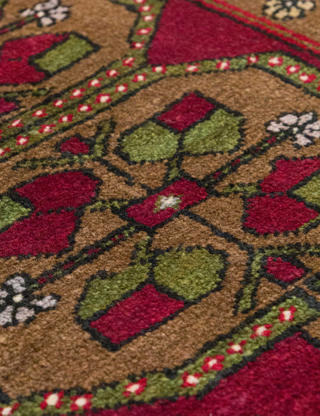 Lulu and Georgia - Vintage Turkish Hand - Knotted Wool Mini Rug No. 336, 2' x 3'