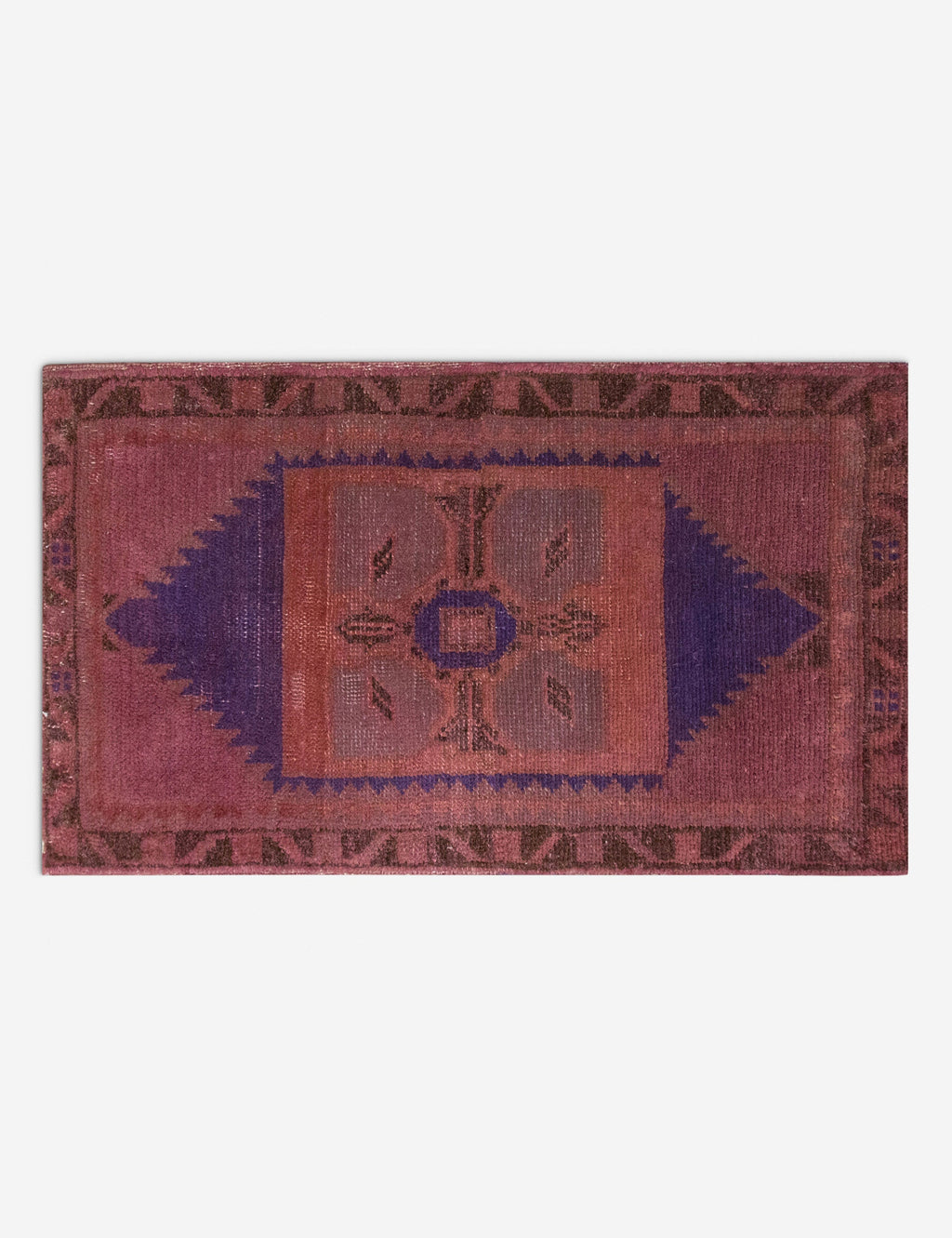 Lulu and Georgia - Vintage Turkish Hand - Knotted Wool Mini Rug No. 337, 1'5" x 2'4"