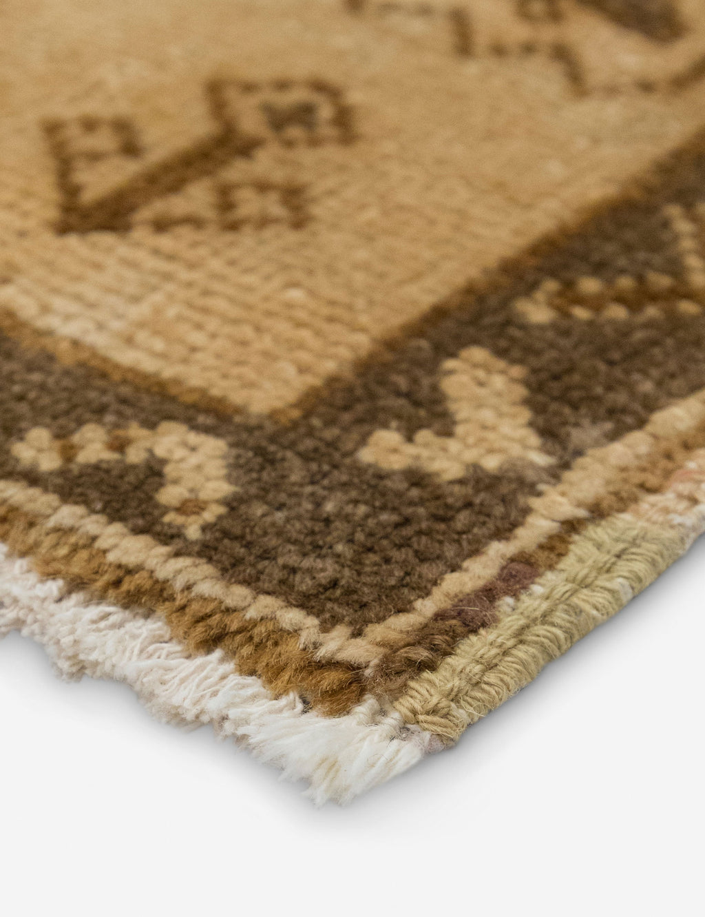 Lulu and Georgia - Vintage Turkish Hand - Knotted Wool Mini Rug No. 339, 1'7" x 1'9"