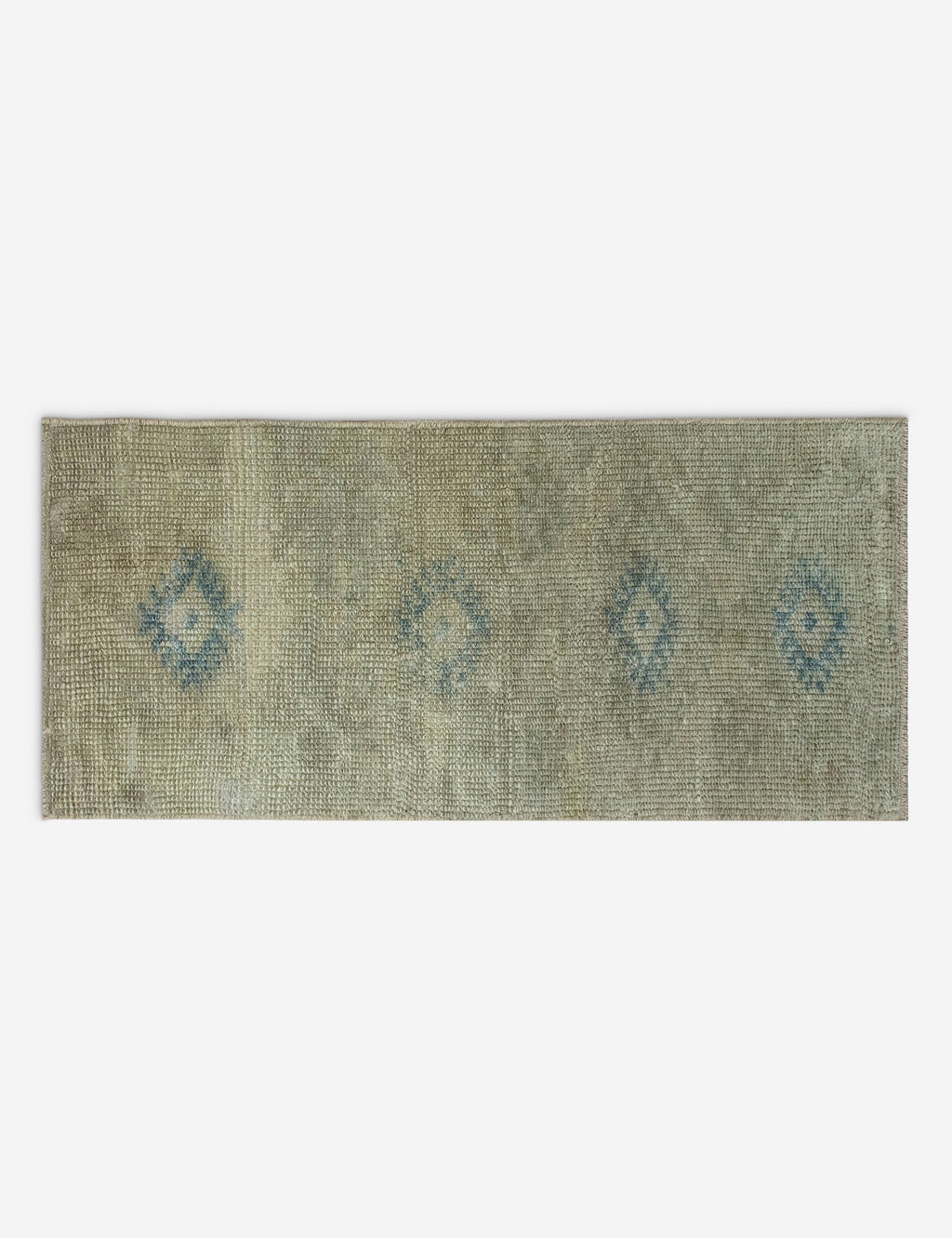 Lulu and Georgia - Vintage Turkish Hand - Knotted Wool Mini Rug No. 342, 1'1" x 2'5"